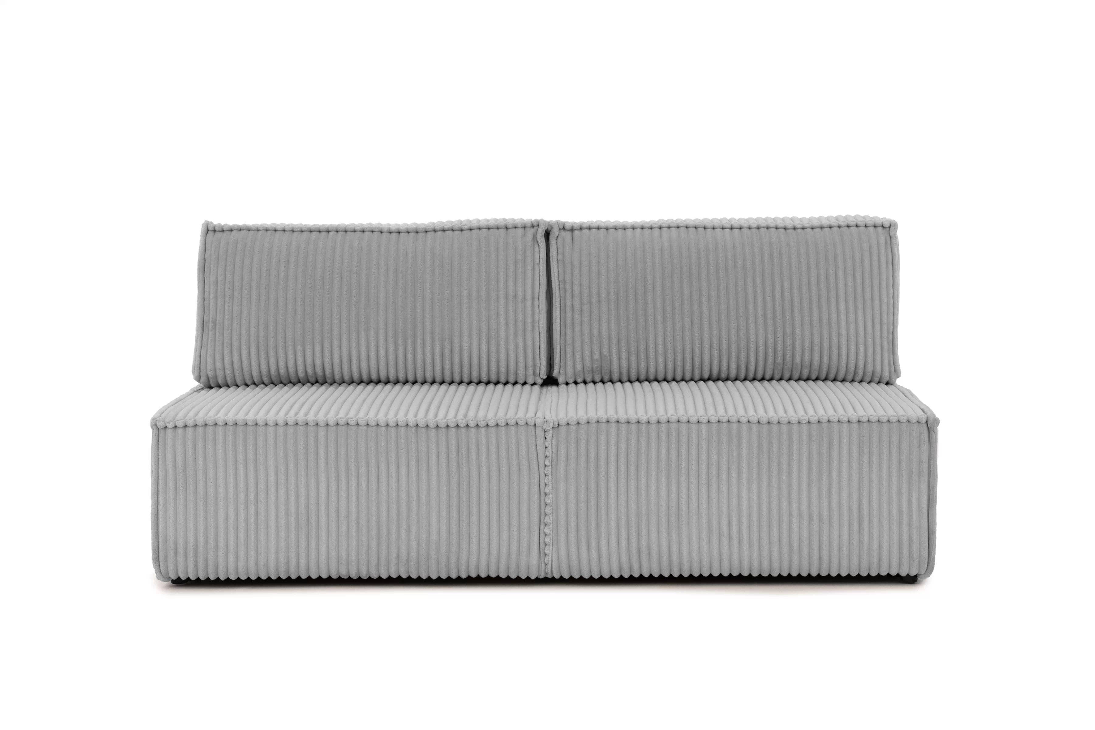 Rozkládací pohovka Solvero - šedý plyš Tilia 86 Pohovka Solvero rozkládací - šedá plusz Tilia 86