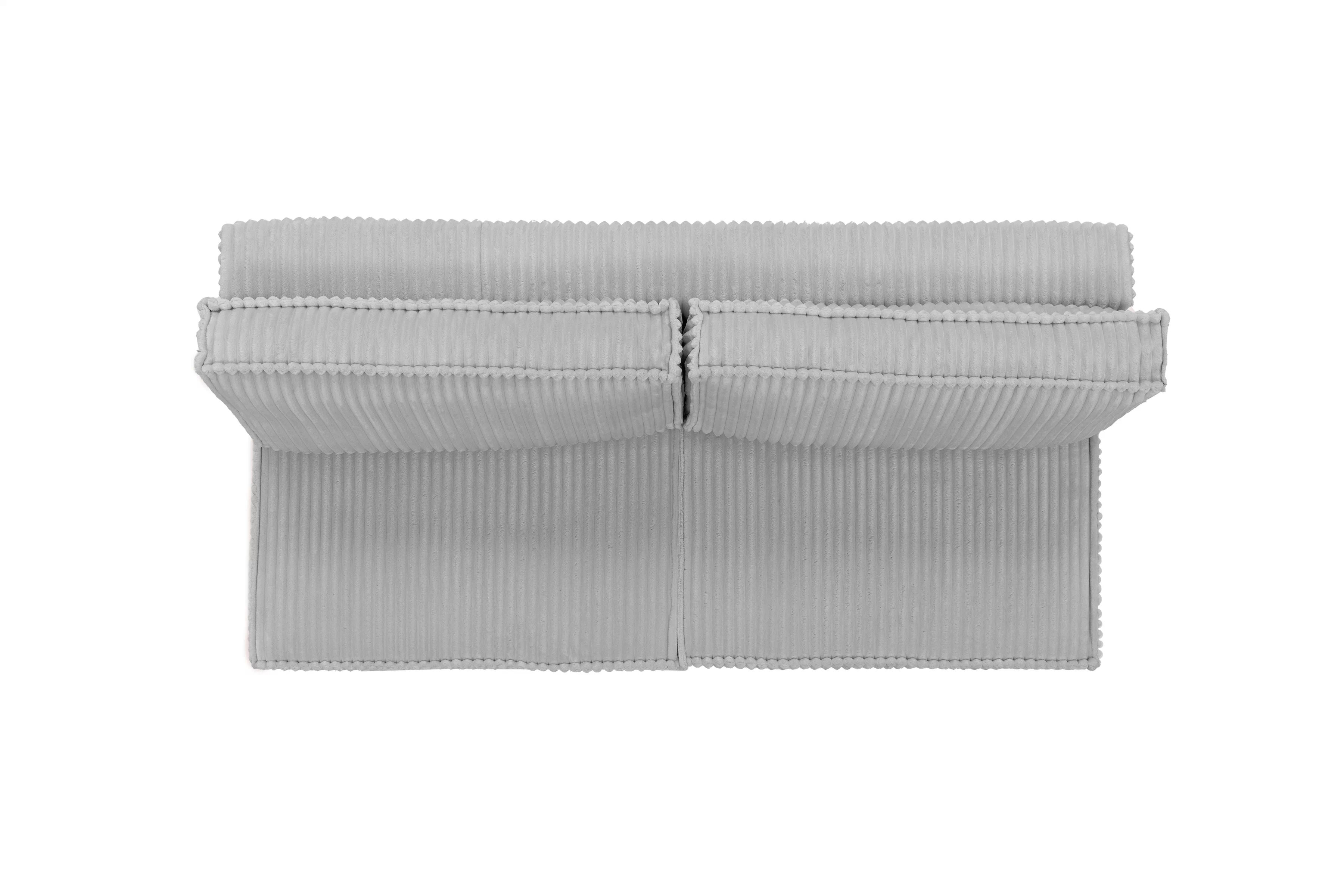 Rozkládací pohovka Solvero - šedý plyš Tilia 86 Pohovka Solvero rozkládací - šedá plusz Tilia 86