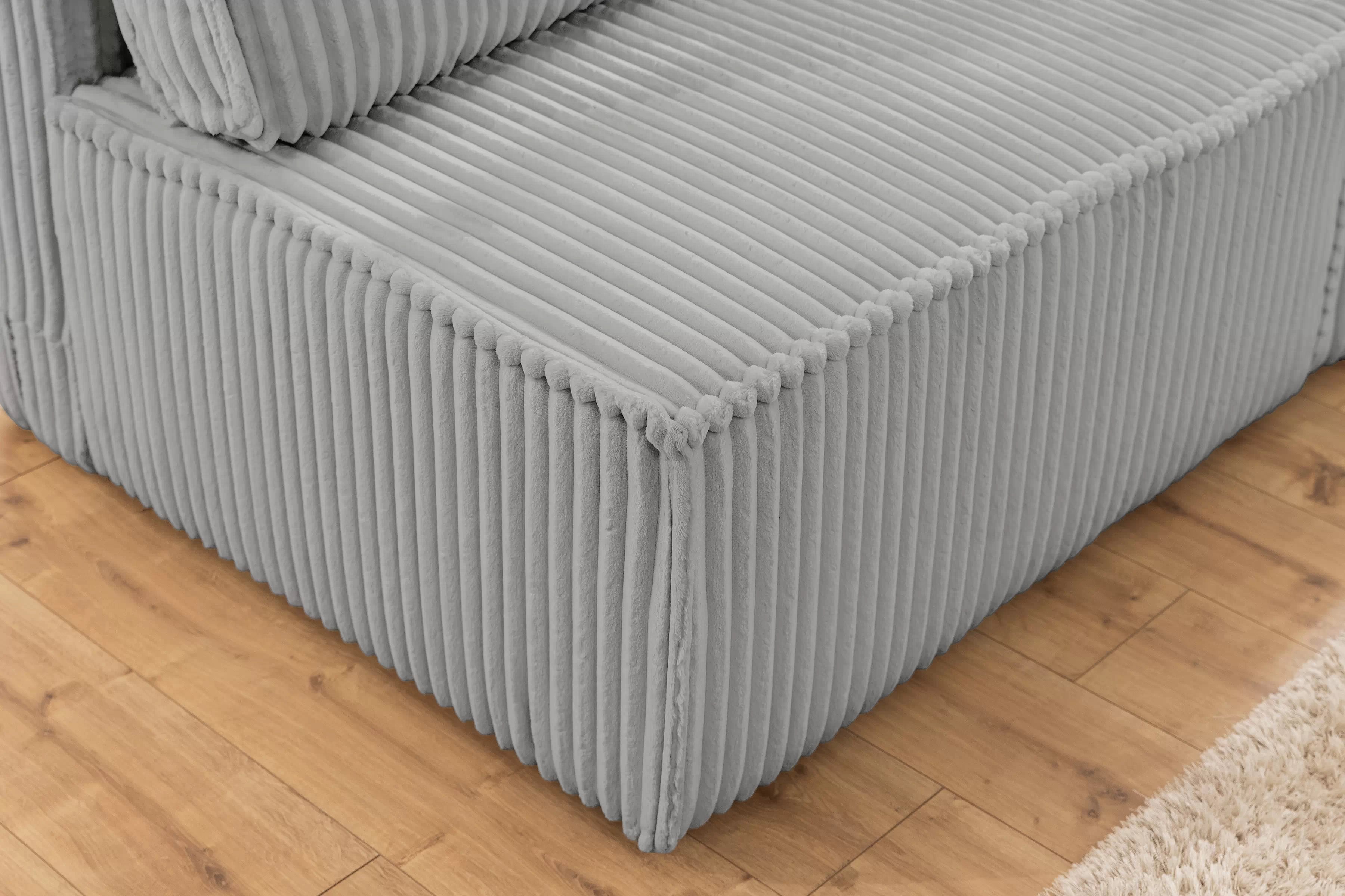 Rozkládací pohovka Solvero - šedý plyš Tilia 86 Pohovka Solvero rozkládací - šedá plusz Tilia 86