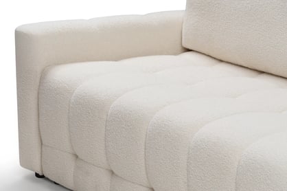 Rozkládací pohovka Sorenio - světlý béžový buklé Quelle 02 Pohovka Sorenio rozkládací  - světlý béžová bukla Quelle 02