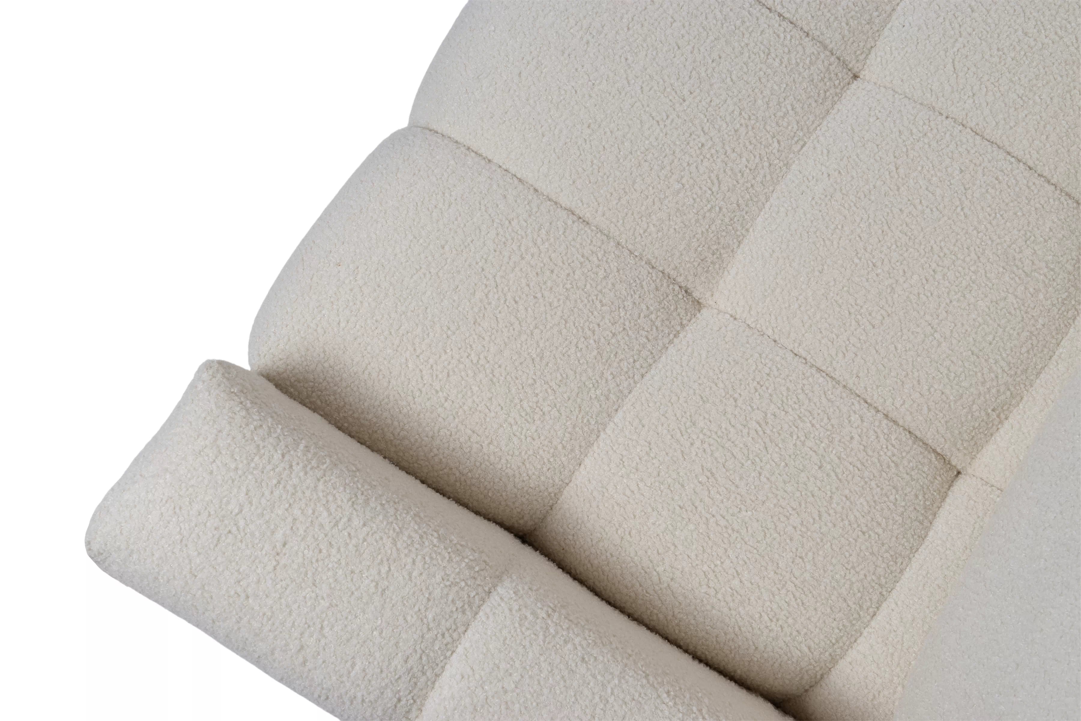 Rozkládací pohovka Sorenio - světlý béžový buklé Quelle 02 Pohovka Sorenio rozkládací  - světlý béžová bukla Quelle 02