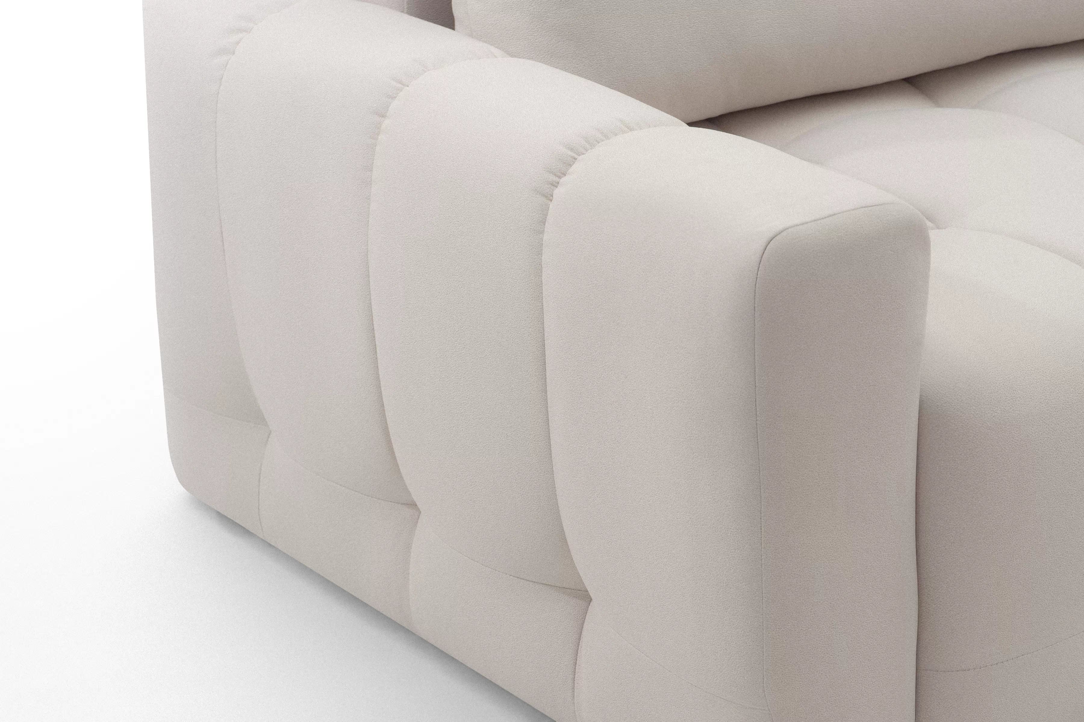 Pohovka Sorenio s funkciou spania - béžová tkanina Sand 03 Pohovka Sorenio s funkciou spánku - Béžová dzianina Sand 03