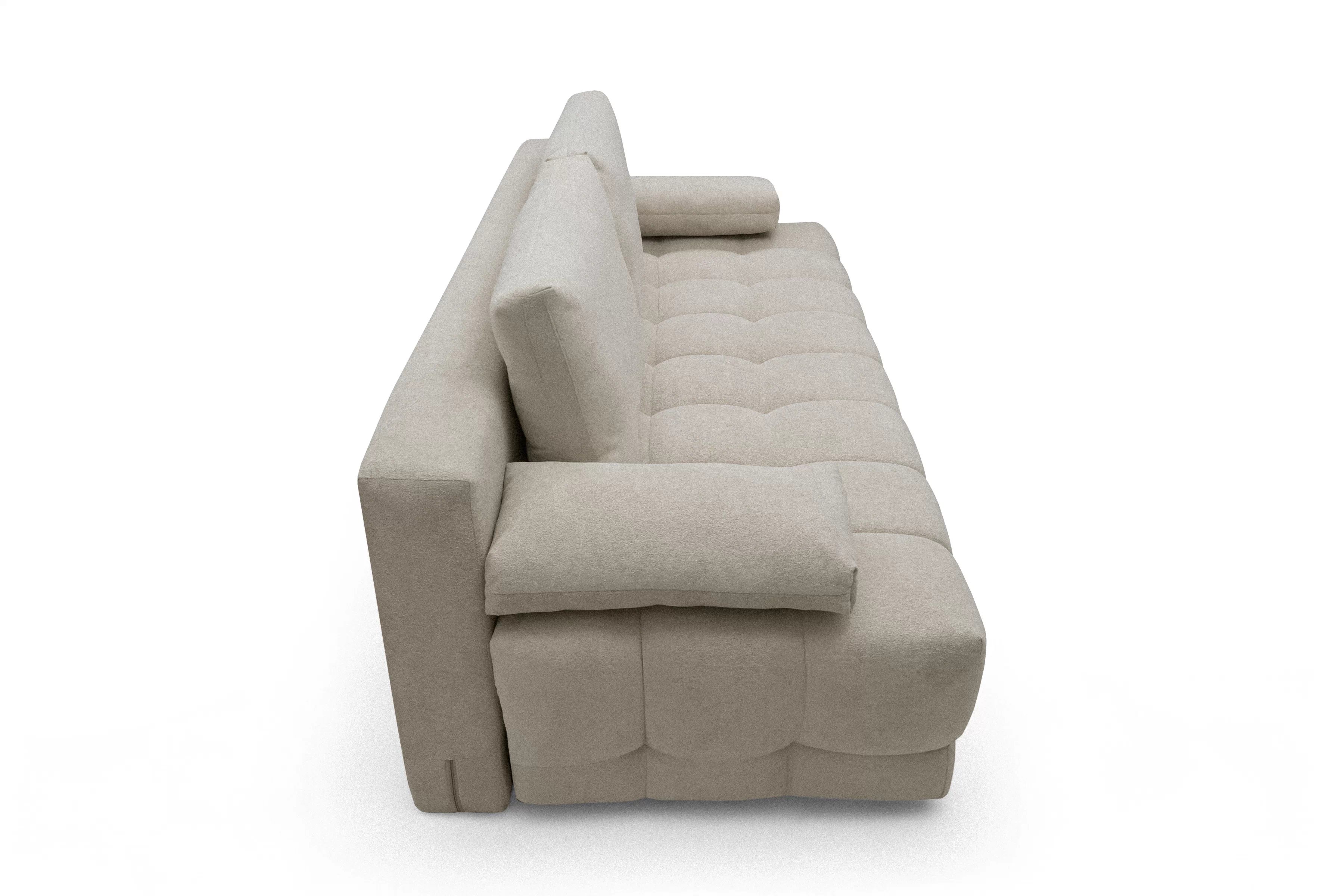 Rozkladacia pohovka Tuko s úložným priestorom – béžová pletenina Freya 210.03 Pohovka Tuko rozkladana S vnútorným úložným priestorom- Béžová boucle Freya 210.03