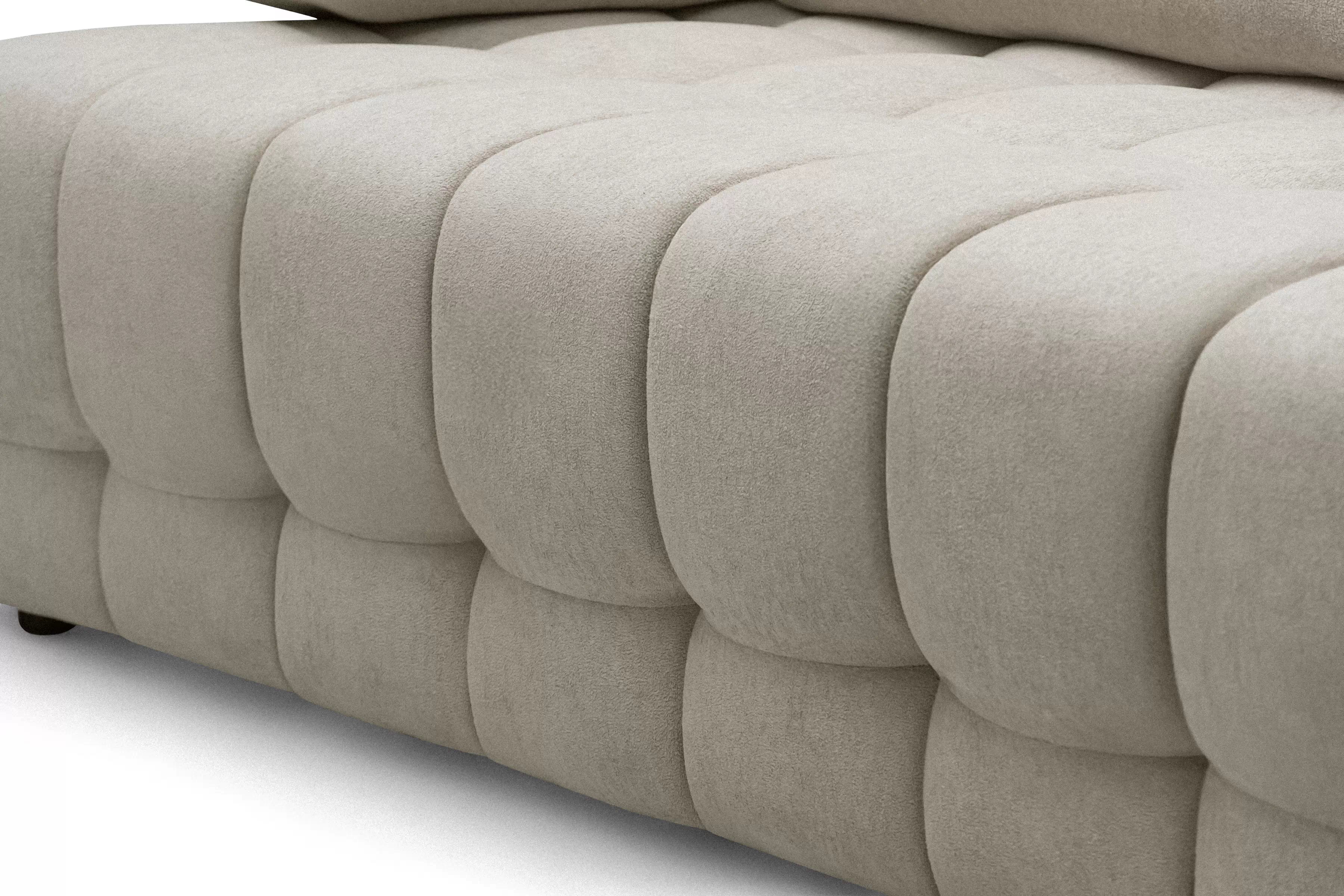 Rozkladacia pohovka Tuko s úložným priestorom – béžová pletenina Freya 210.03 Pohovka Tuko rozkladana S vnútorným úložným priestorom- Béžová boucle Freya 210.03