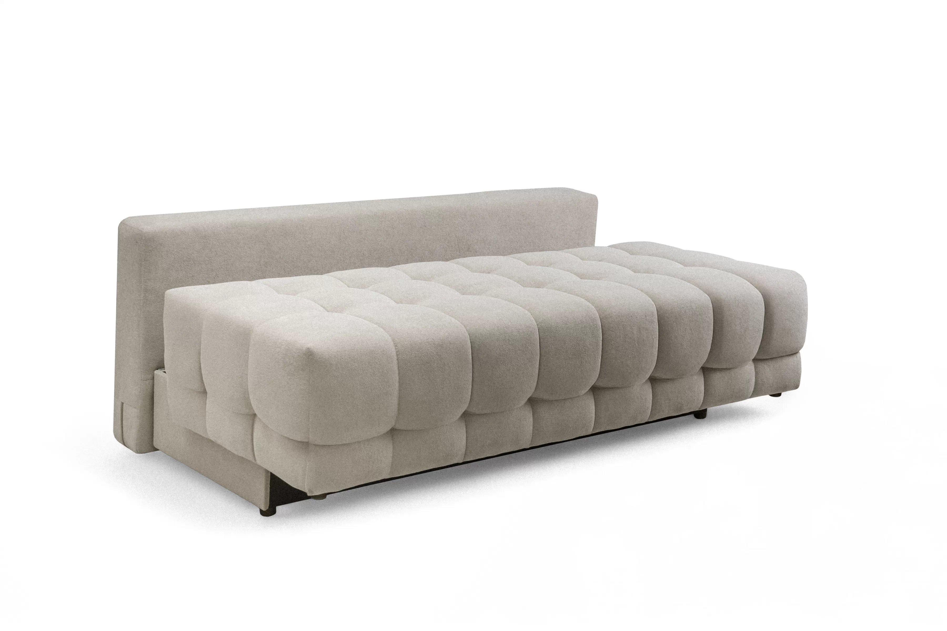 Rozkladacia pohovka Tuko s úložným priestorom – béžová pletenina Freya 210.03 Pohovka Tuko rozkladana S vnútorným úložným priestorom- Béžová boucle Freya 210.03