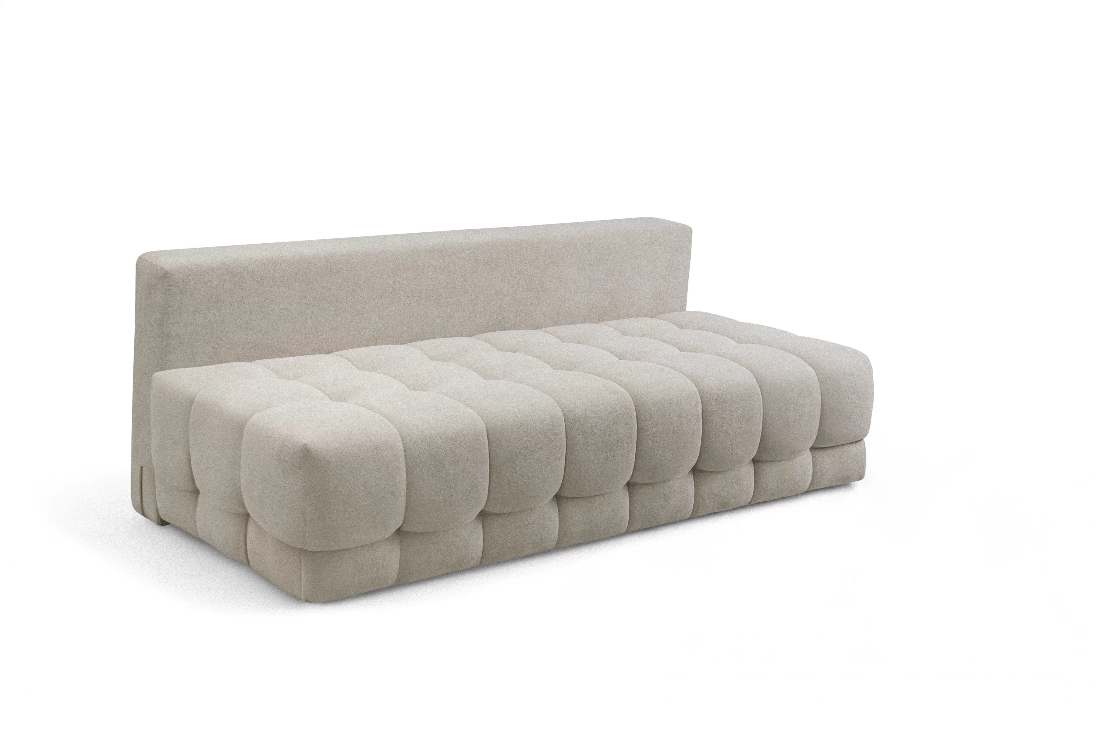 Rozkladacia pohovka Tuko s úložným priestorom – béžová pletenina Freya 210.03 Pohovka Tuko rozkladana S vnútorným úložným priestorom- Béžová boucle Freya 210.03