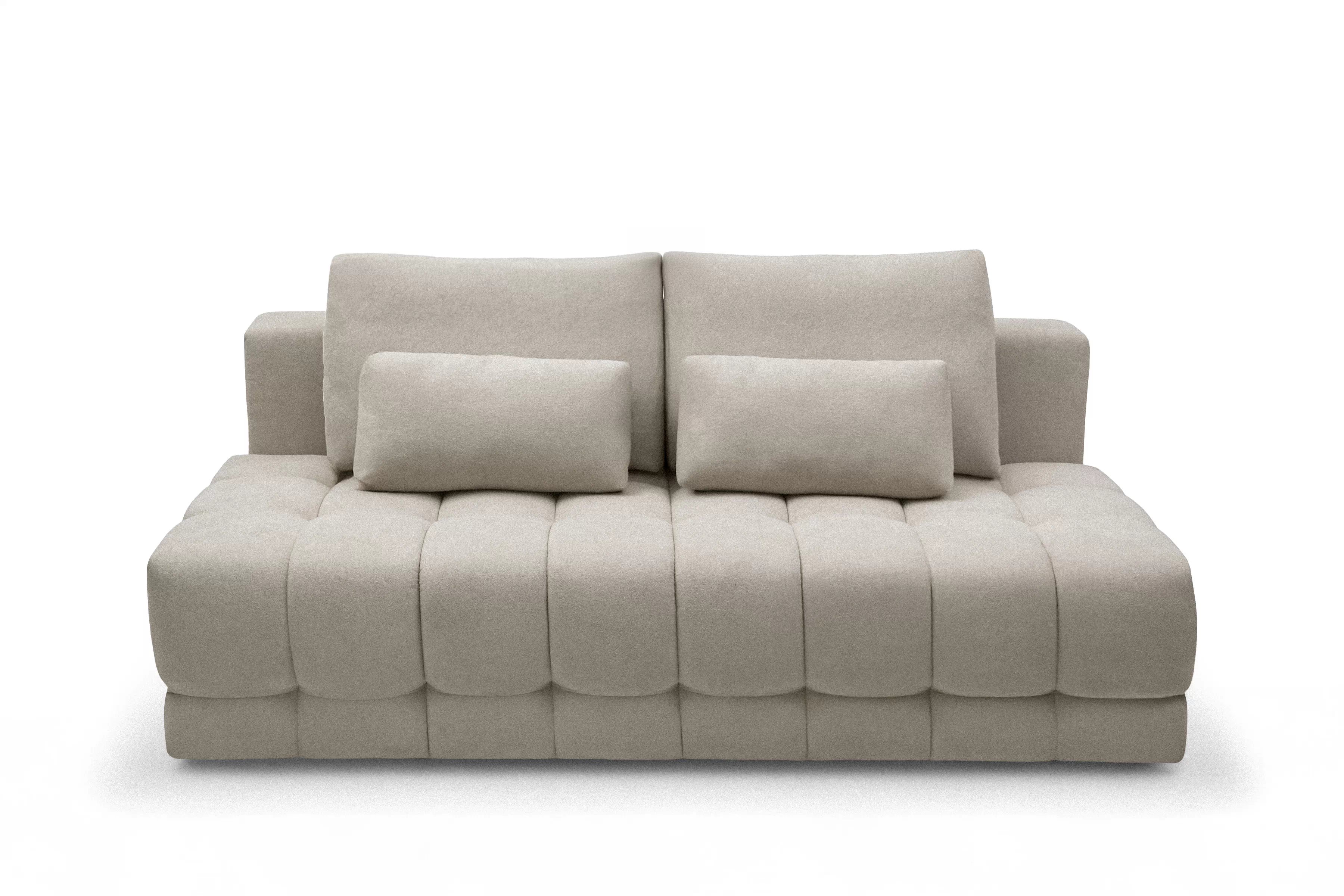 Rozkladacia pohovka Tuko s úložným priestorom – béžová pletenina Freya 210.03 Pohovka Tuko rozkladana S vnútorným úložným priestorom- Béžová boucle Freya 210.03