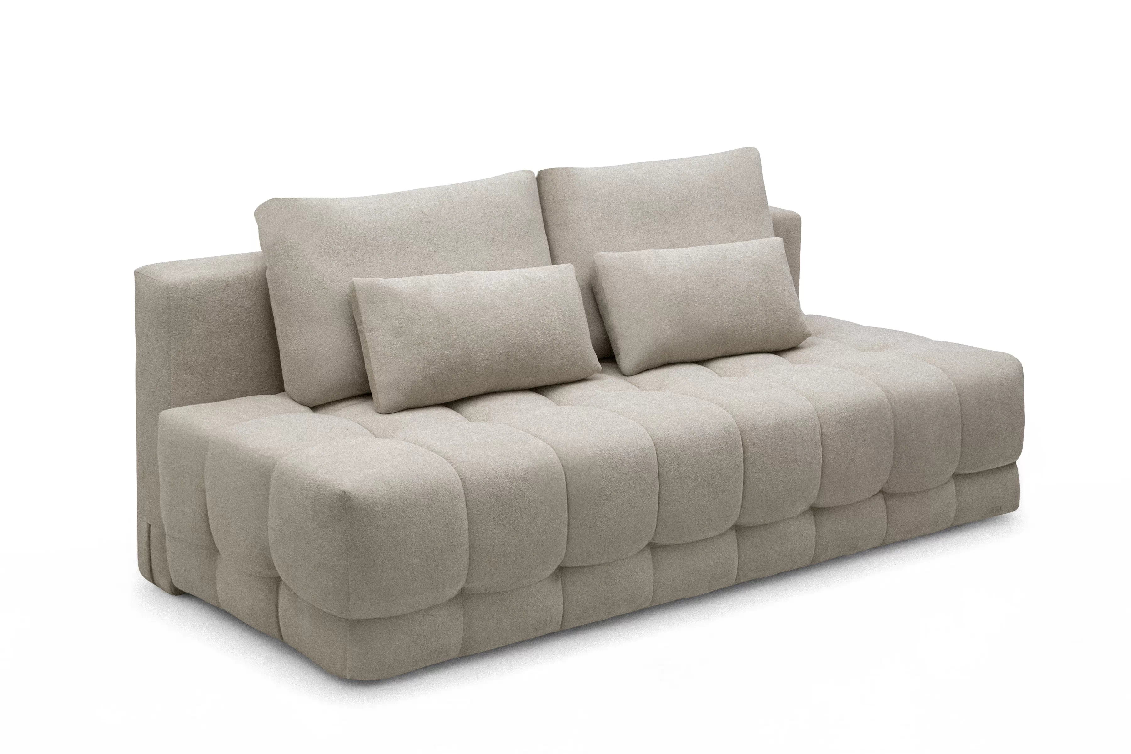 Rozkladacia pohovka Tuko s úložným priestorom – béžová pletenina Freya 210.03 Pohovka Tuko rozkladana S vnútorným úložným priestorom- Béžová boucle Freya 210.03