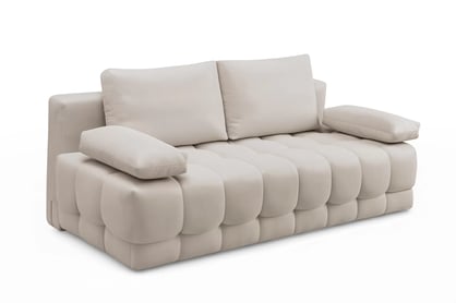 Rozkladacia pohovka Tuko s úložným priestorom - béžový zamat Velluto 2 Pohovka Tuko rozkladana S vnútorným úložným priestorom- béžový velúr Velluto 2 