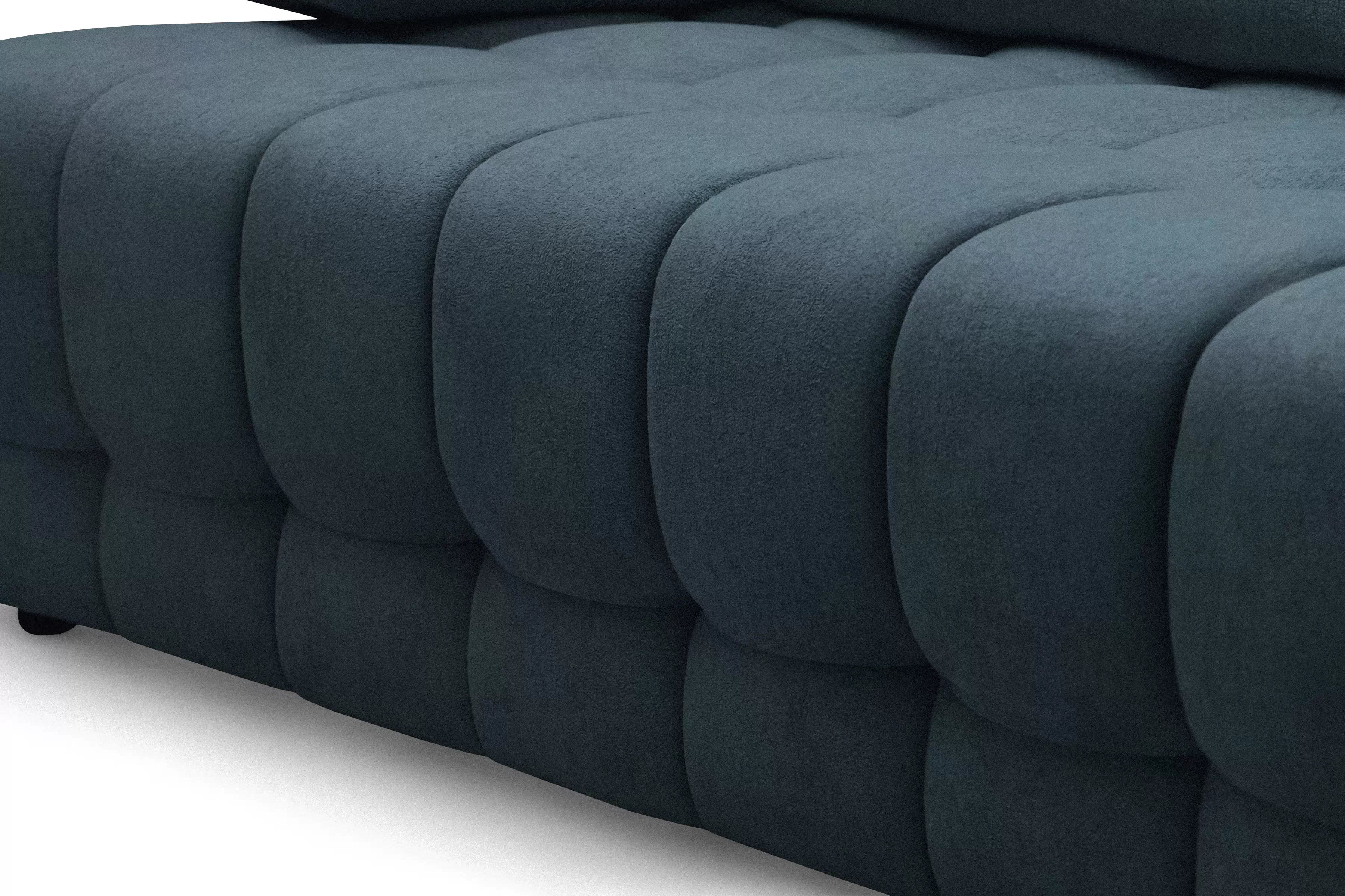 Rozkladacia pohovka Tuko s úložným priestorom – tmavomodrá pletenina Freya 210-28 Pohovka Tuko rozkladana S vnútorným úložným priestorom- námornícka modrá dzianina Freya 210-28