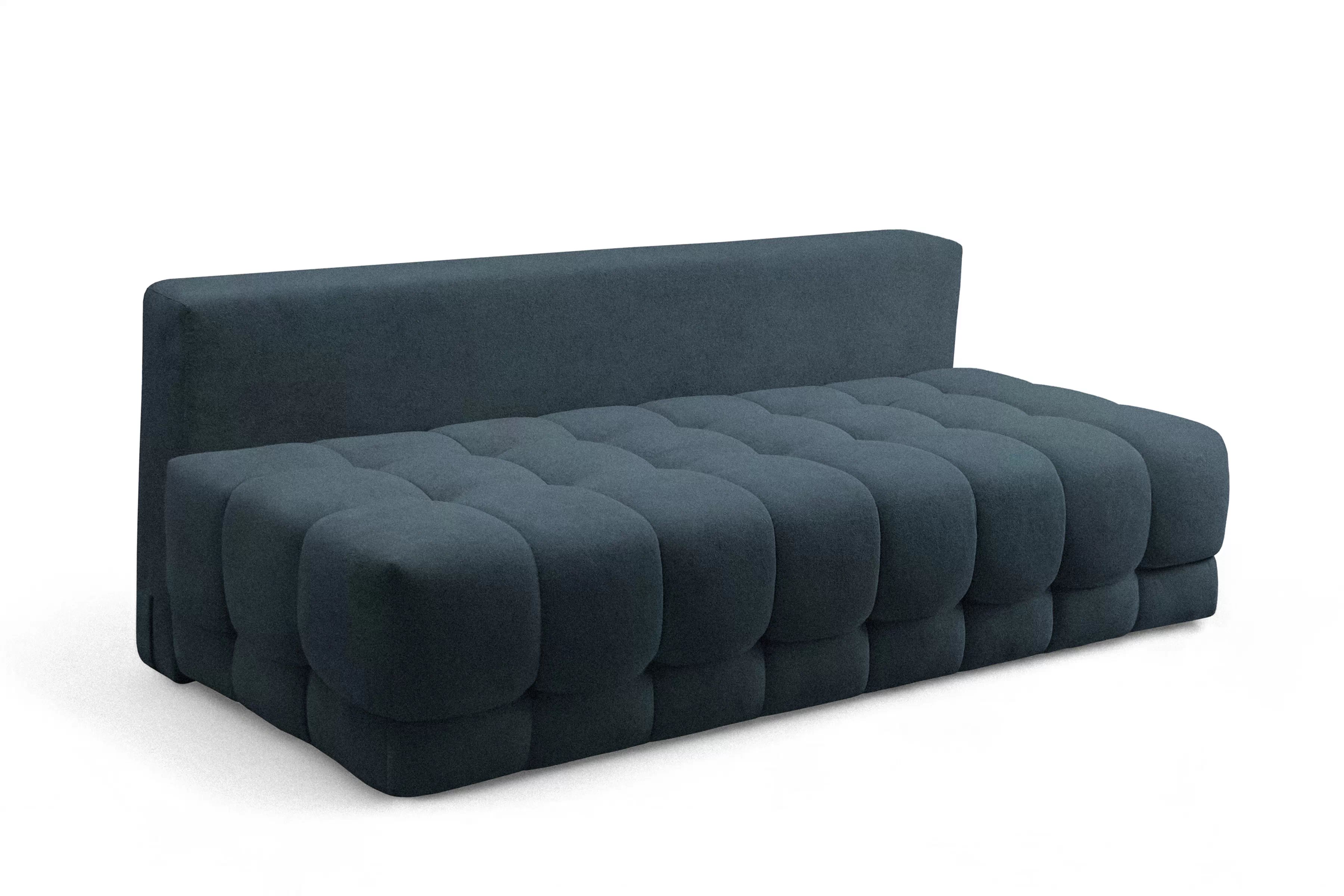 Rozkladacia pohovka Tuko s úložným priestorom – tmavomodrá pletenina Freya 210-28 Pohovka Tuko rozkladana S vnútorným úložným priestorom- námornícka modrá dzianina Freya 210-28