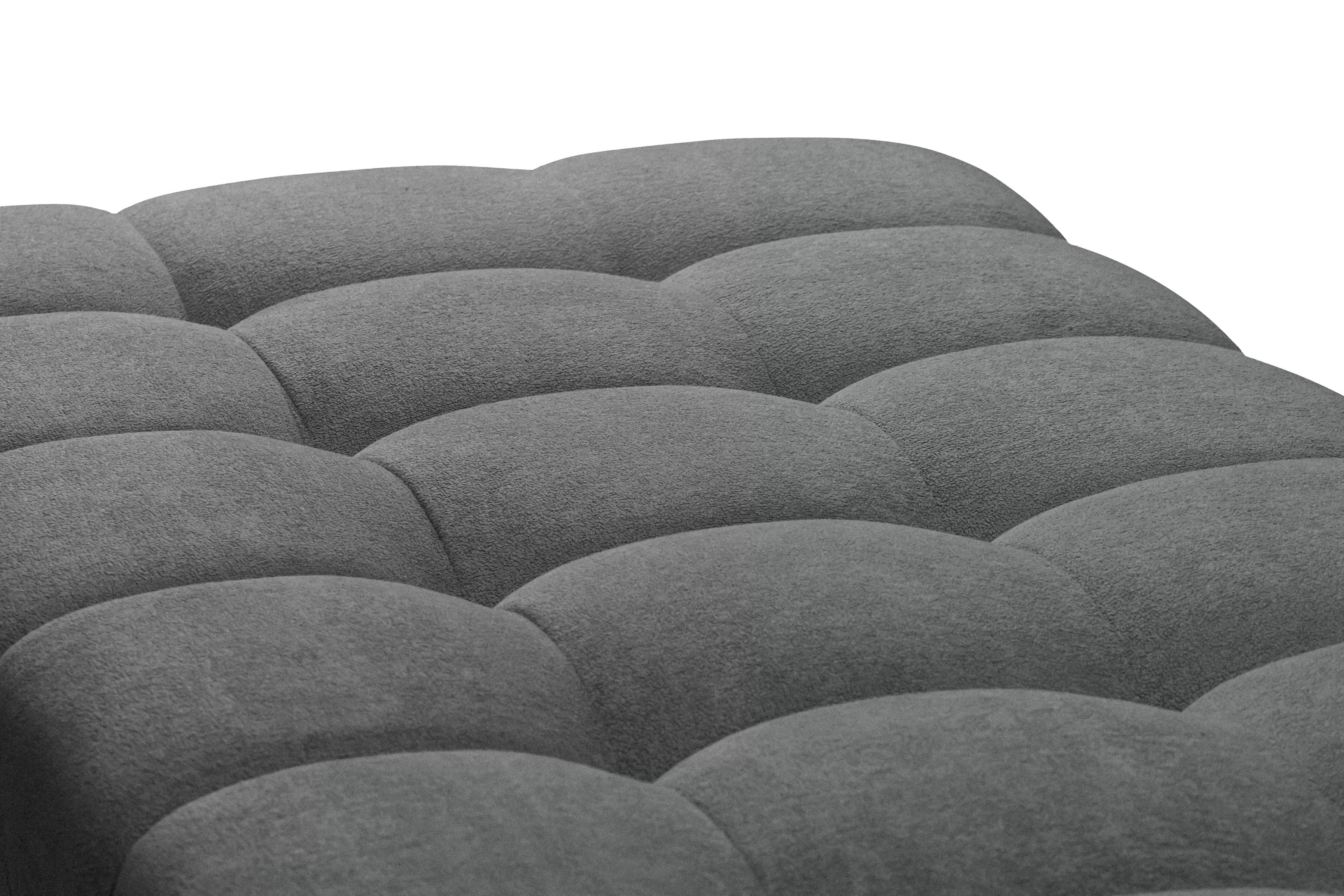 Rozkládací pohovka Tuko s úložným prostorem - šedá látka Freya 210-21 Pohovka Tuko rozkladana s úložným prostorem- šedá boucle Freya 210.21