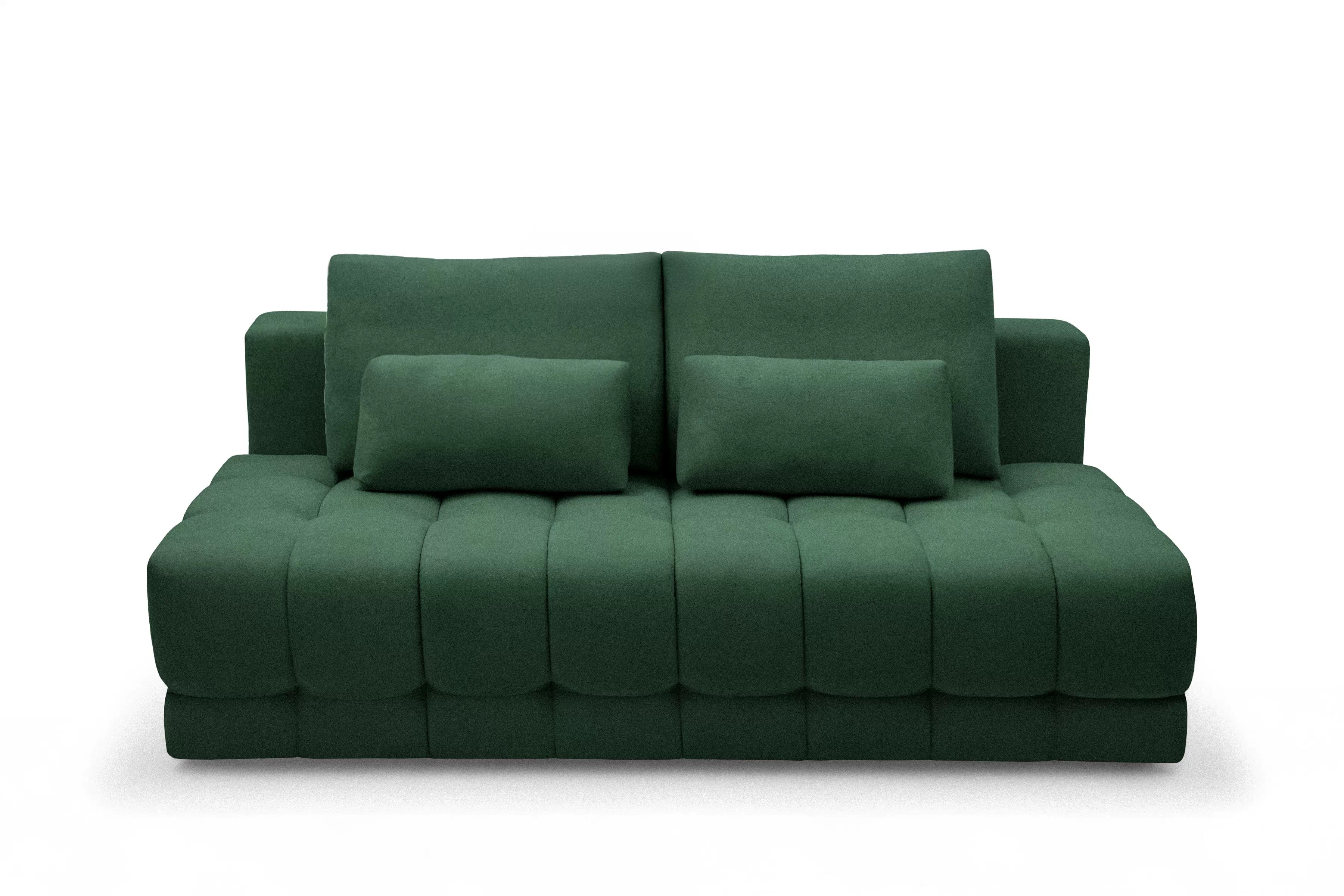 Rozkládací pohovka Tuko s úložným prostorem - zelená Freya 210-09 Pohovka Tuko rozkladana s úložným prostorem- zielona boucle Freya 210-09