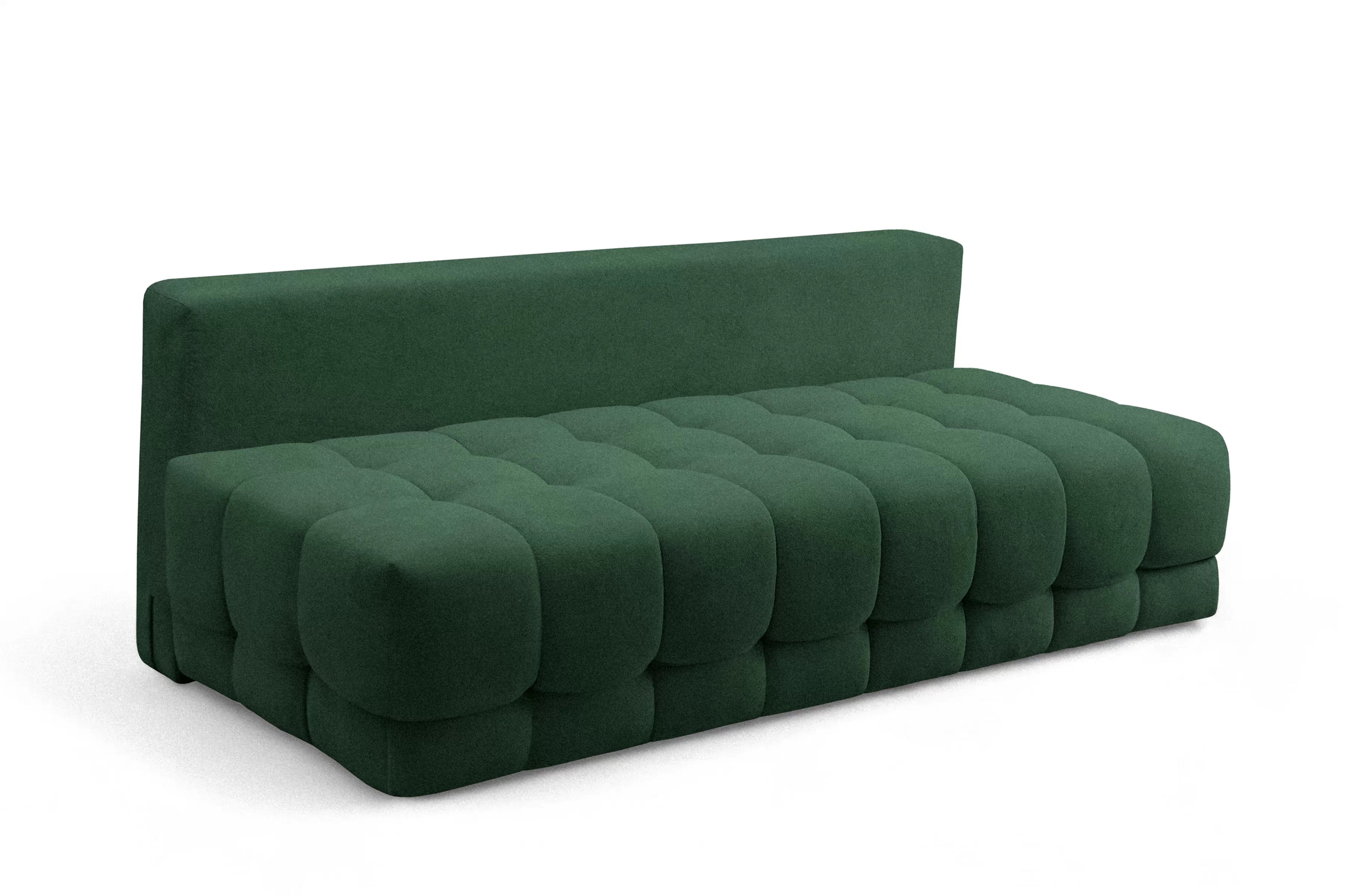 Rozkládací pohovka Tuko s úložným prostorem - zelená Freya 210-09 Pohovka Tuko rozkladana s úložným prostorem- zielona boucle Freya 210-09