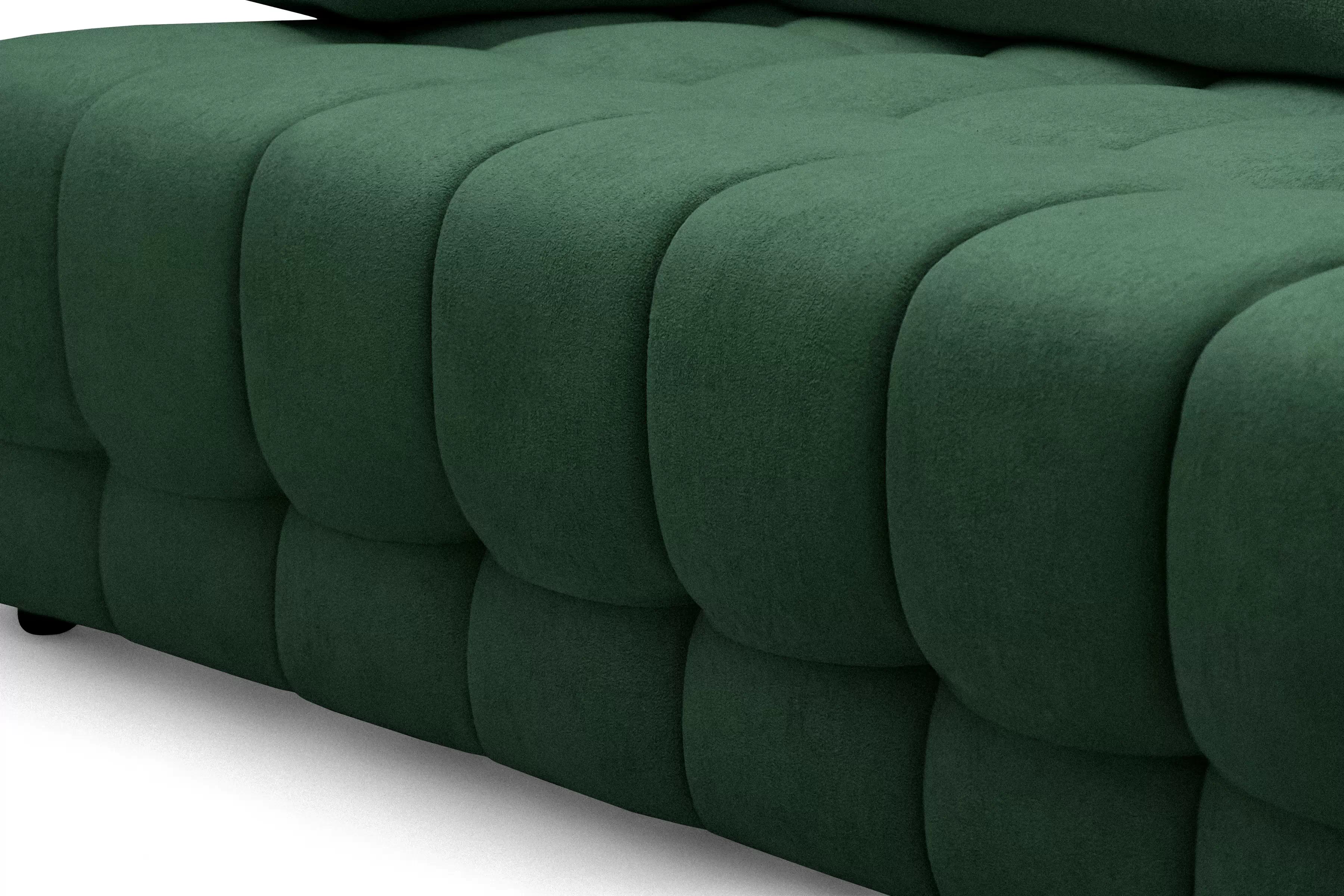 Rozkládací pohovka Tuko s úložným prostorem - zelená Freya 210-09 Pohovka Tuko rozkladana s úložným prostorem- zielona boucle Freya 210-09