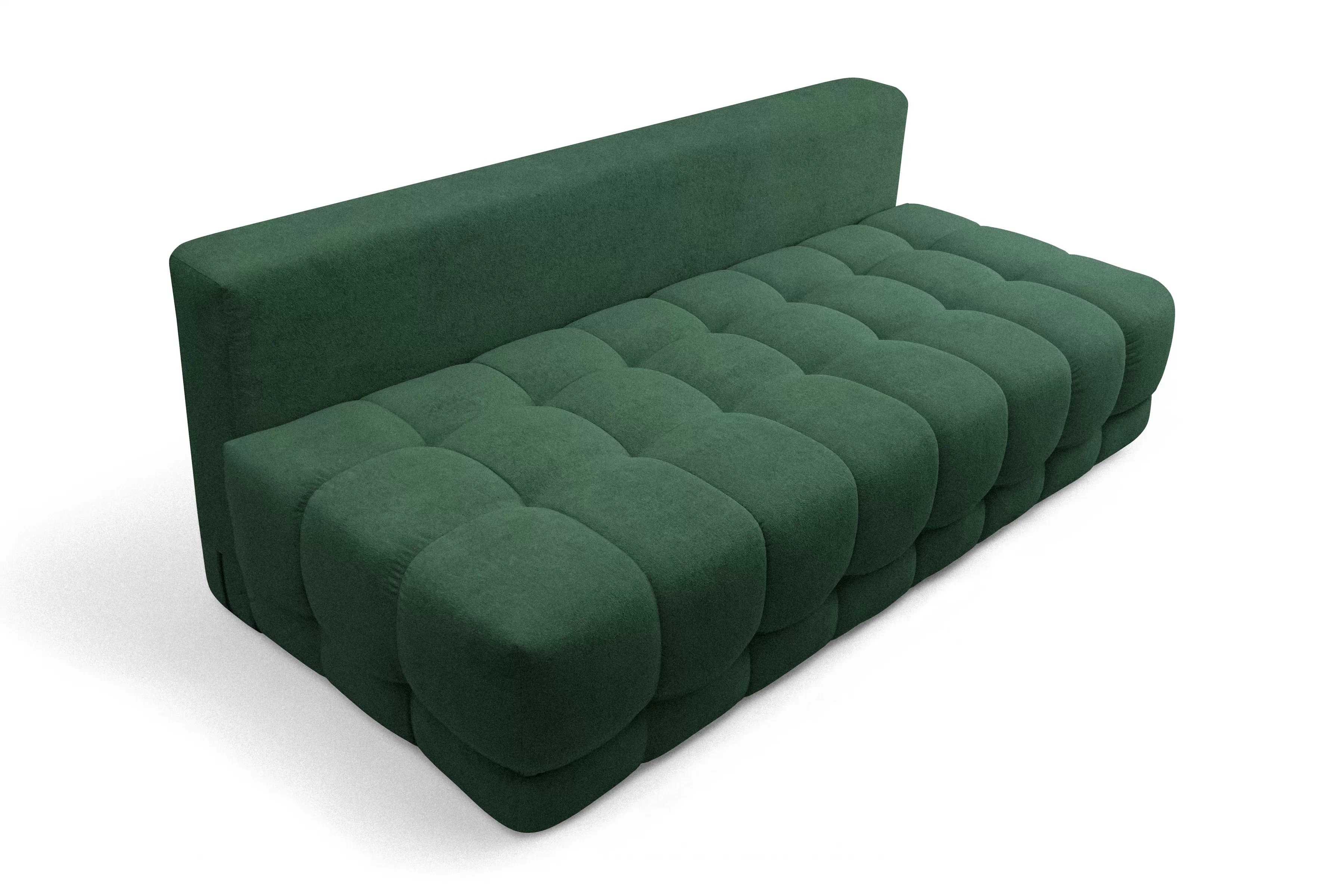 Rozkládací pohovka Tuko s úložným prostorem - zelená Freya 210-09 Pohovka Tuko rozkladana s úložným prostorem- zielona boucle Freya 210-09