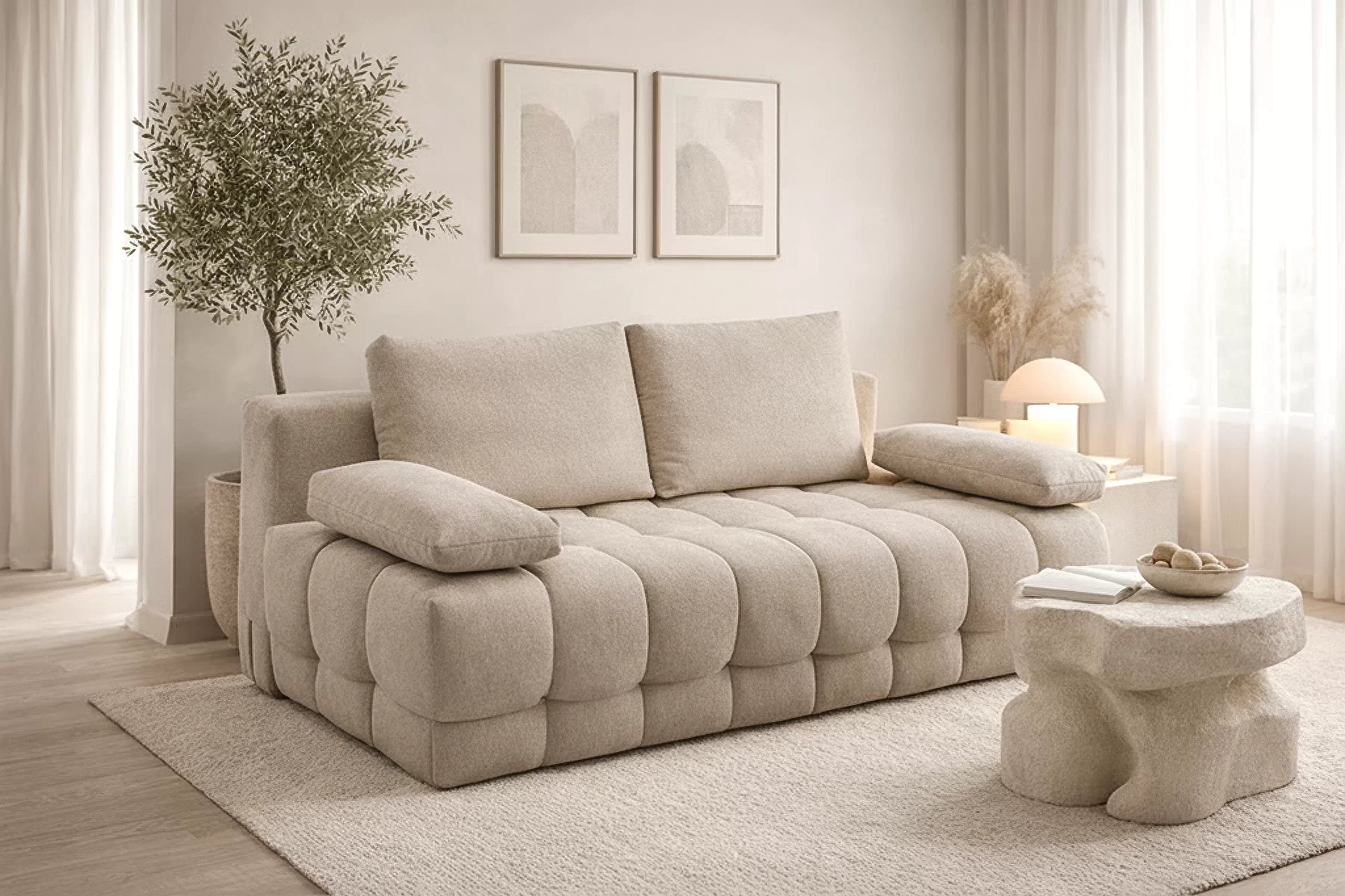 Rozkladacia pohovka Tuko s úložným priestorom Pohovka Tuko rozkladana S vnútorným úložným priestorom