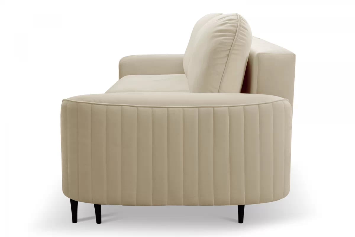 Rozkládací pohovka Valma - béžový samet Velluto 2 Beige Gauč Valma s funkcí spaní - béžový samet Velluto 2 Beige