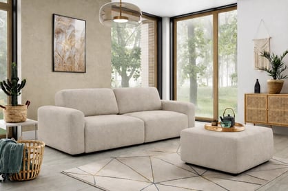 Pohovka Velamo s funkciou spania - béžový šenil Vibe 07 Pohovka Velamo s funkciou spánku - béžový šenil Vibe 07