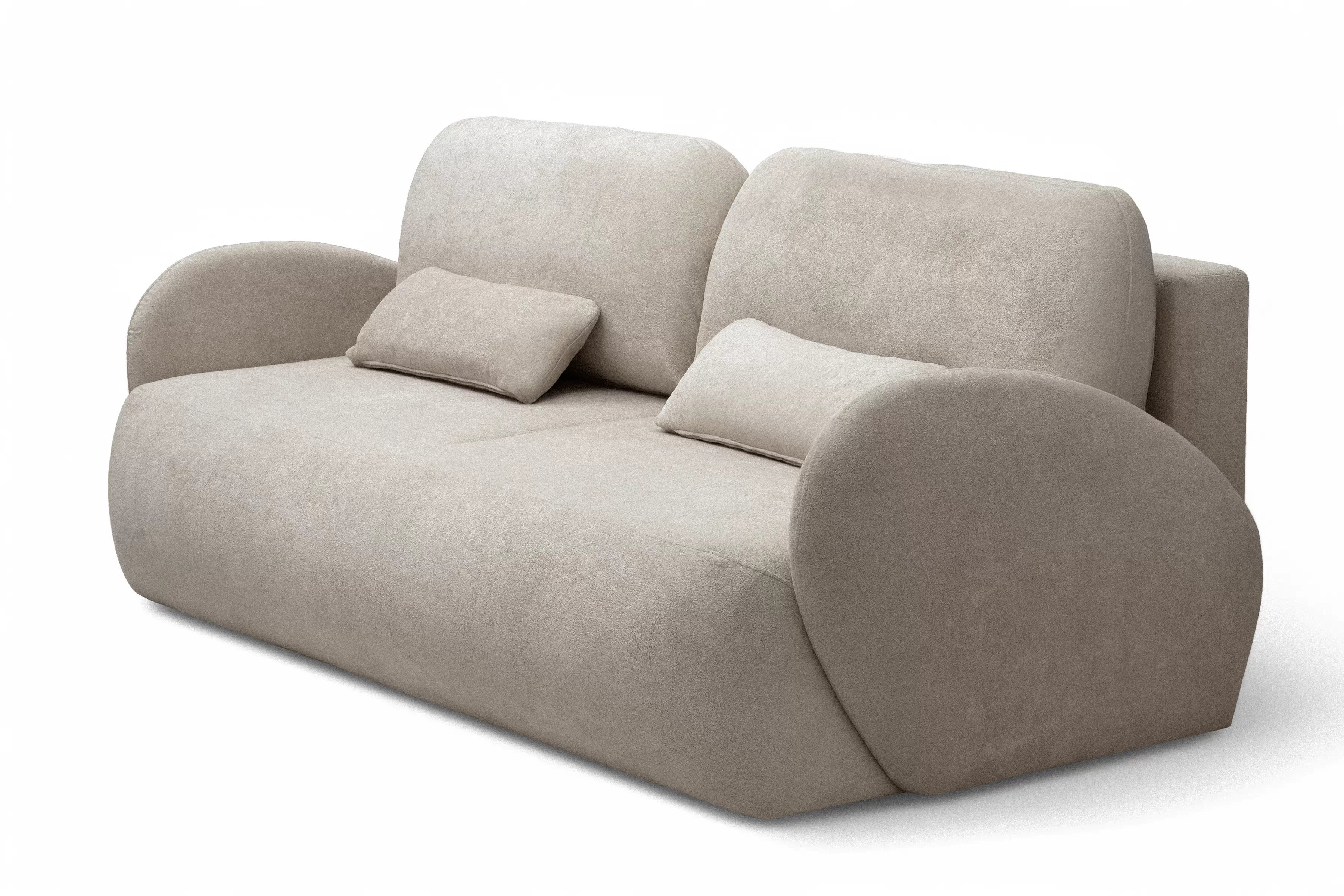 Rozkladacia pohovka Dinel - béžová pletenina Freya 210.03 Pohovka s funkciou spánku Dinel - Béžová dzianina Freya 210.03