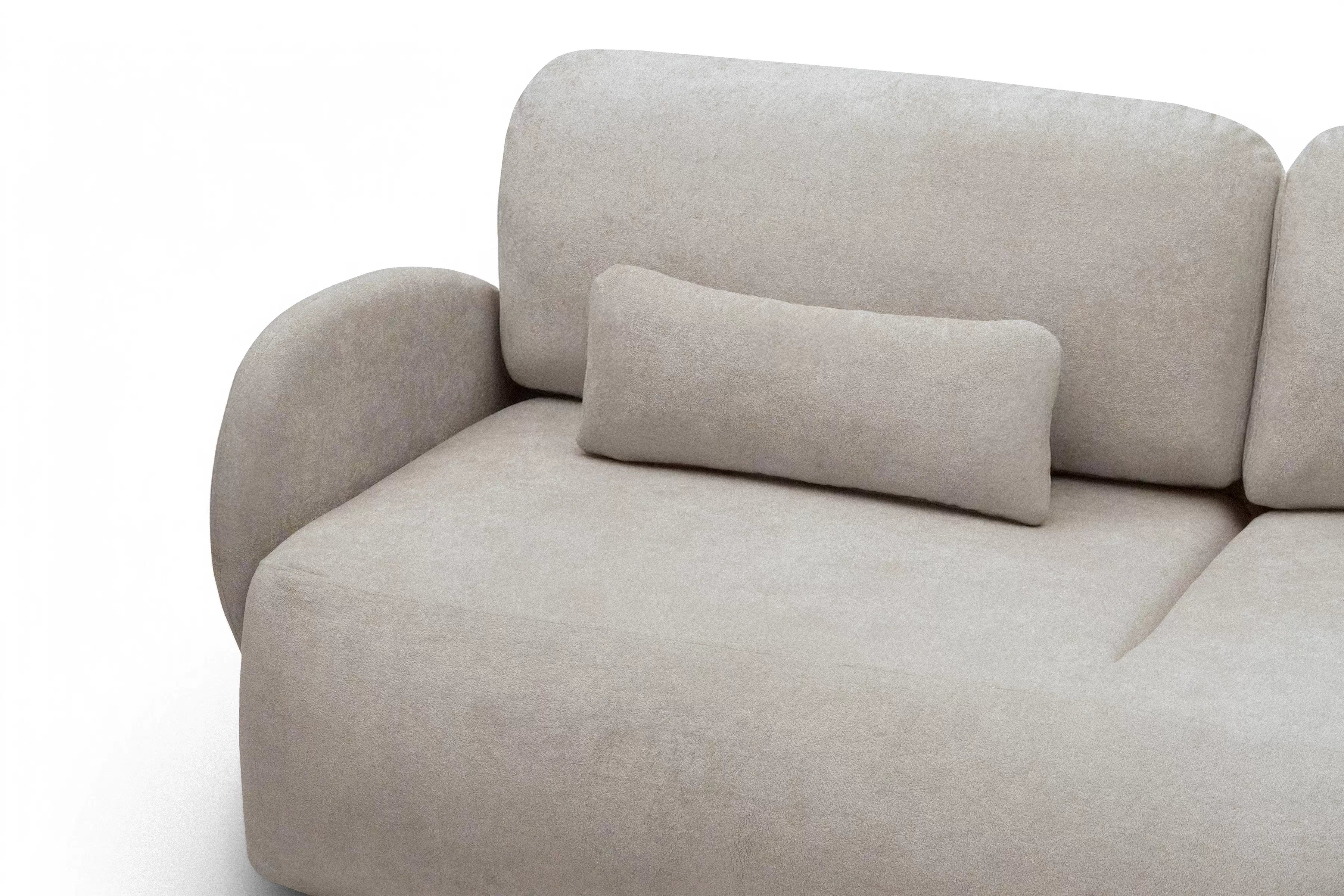 Rozkladacia pohovka Dinel - béžová pletenina Freya 210.03 Pohovka s funkciou spánku Dinel - Béžová dzianina Freya 210.03