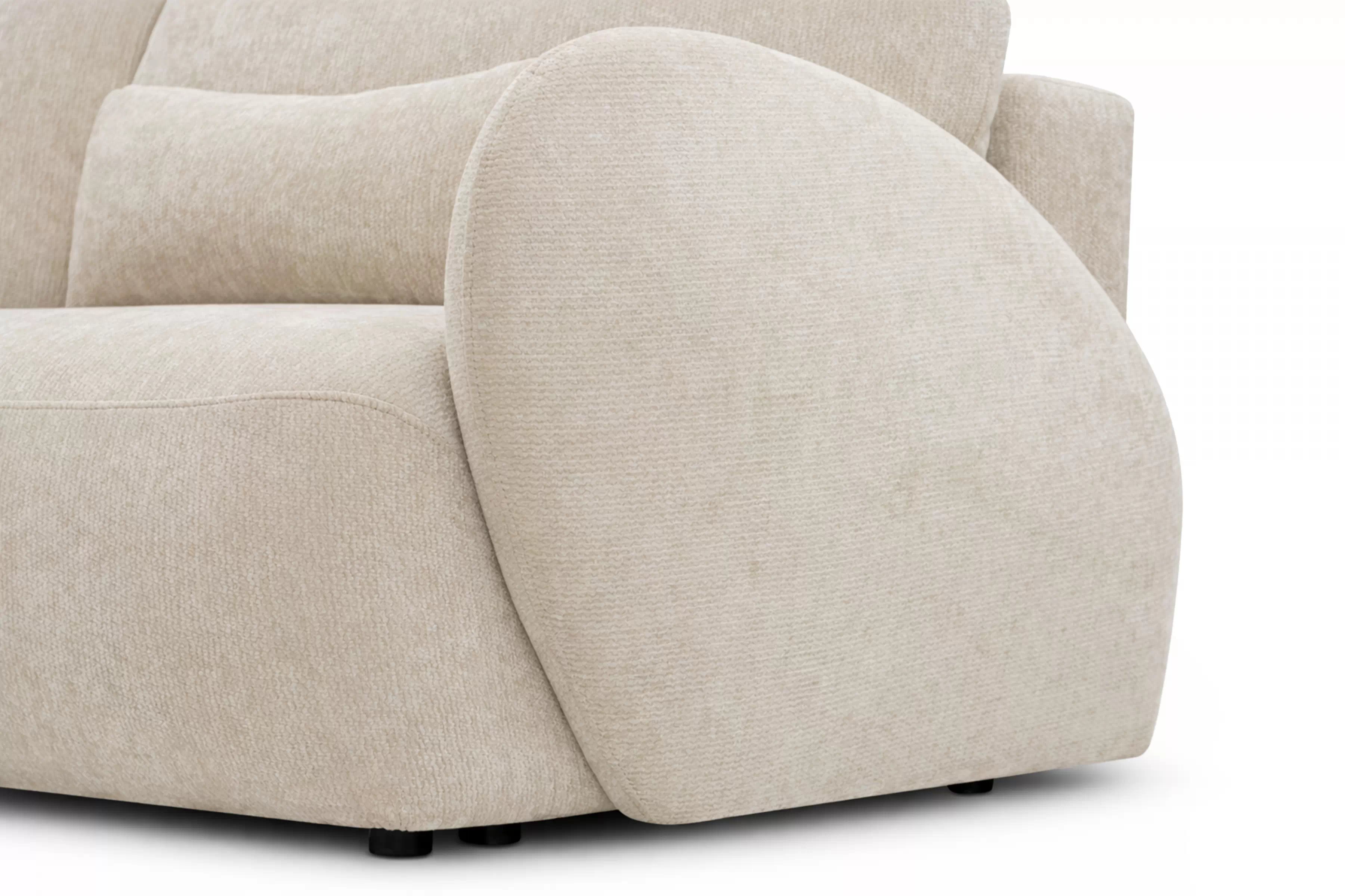 Pohovka s funkciou spania Dinel - svetlo béžový šenil Vibe 06 Pohovka s funkciou spánku Dinel - béžový šenil Vibe 06