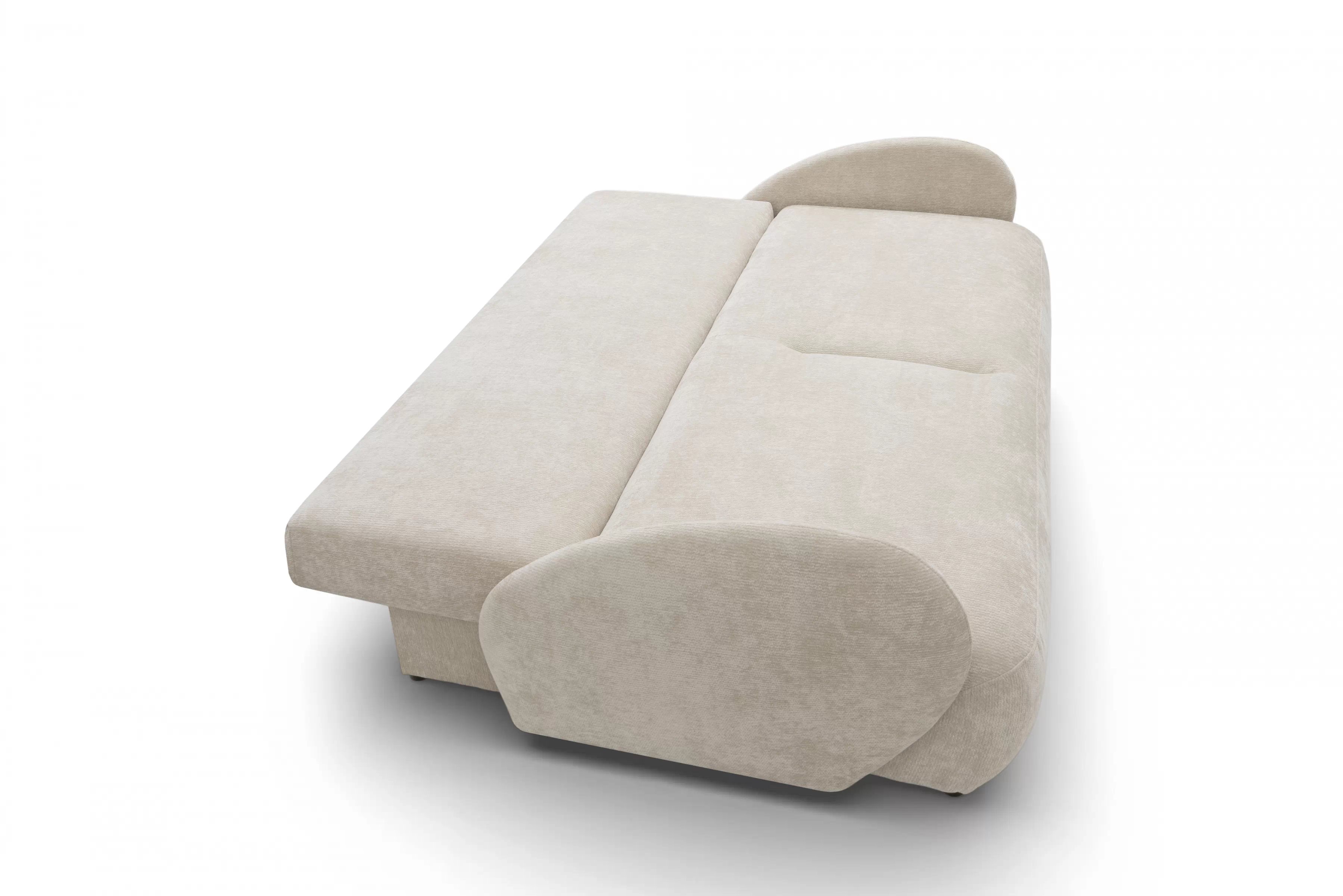 Pohovka s funkciou spania Dinel - svetlo béžový šenil Vibe 06 Pohovka s funkciou spánku Dinel - béžový šenil Vibe 06