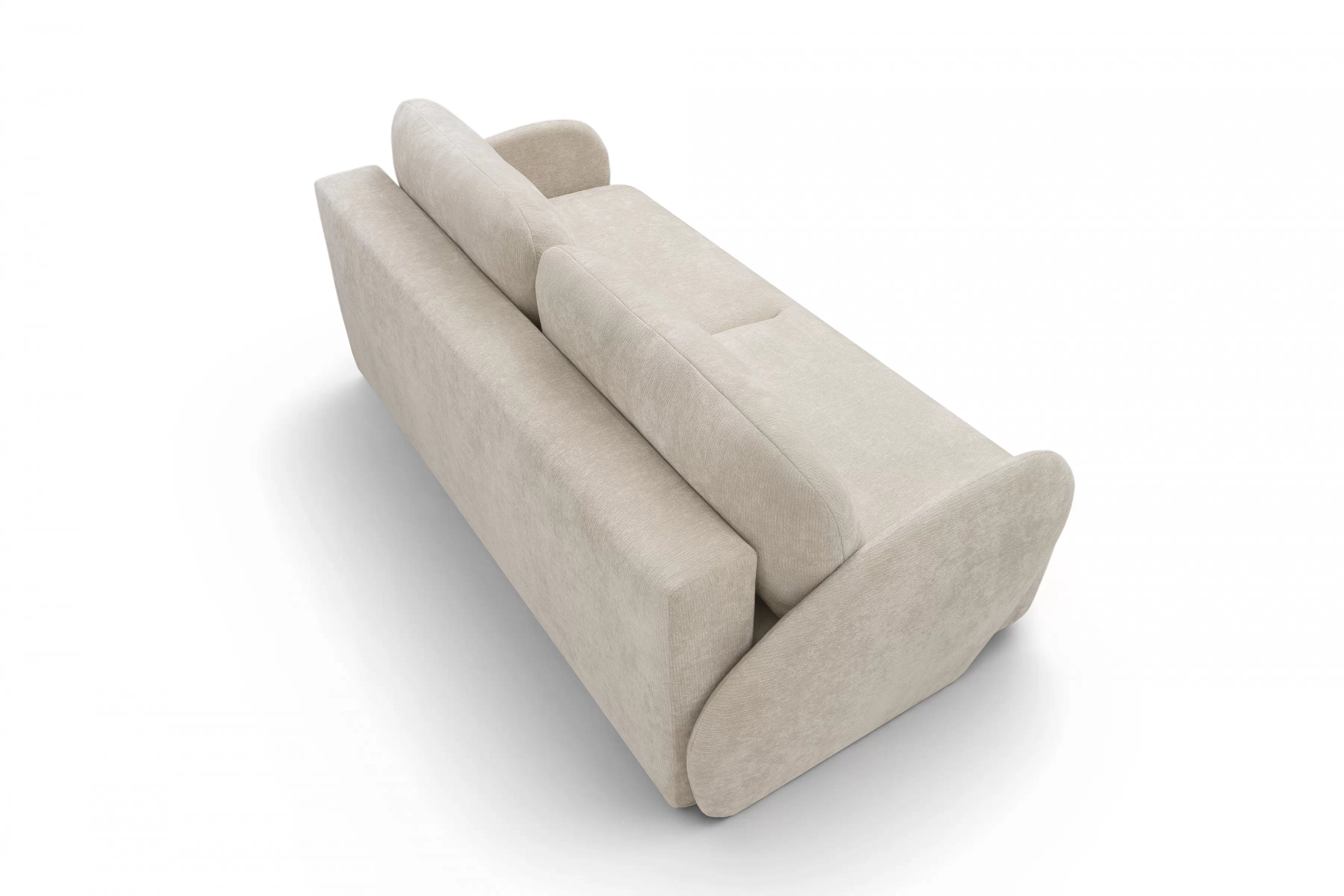 Pohovka s funkciou spania Dinel - svetlo béžový šenil Vibe 06 Pohovka s funkciou spánku Dinel - béžový šenil Vibe 06