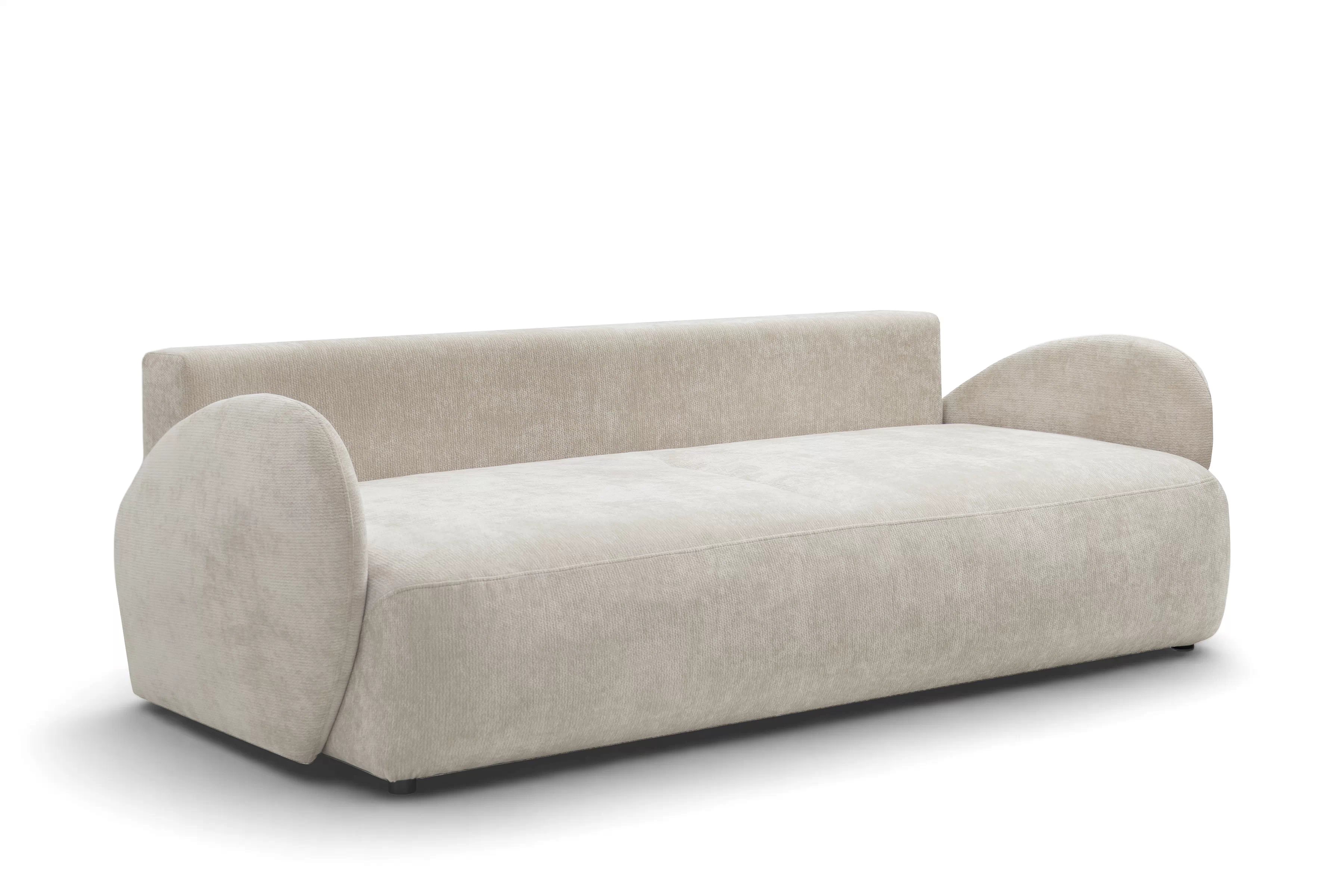 Pohovka s funkciou spania Dinel - svetlo béžový šenil Vibe 06 Pohovka s funkciou spánku Dinel - béžový šenil Vibe 06