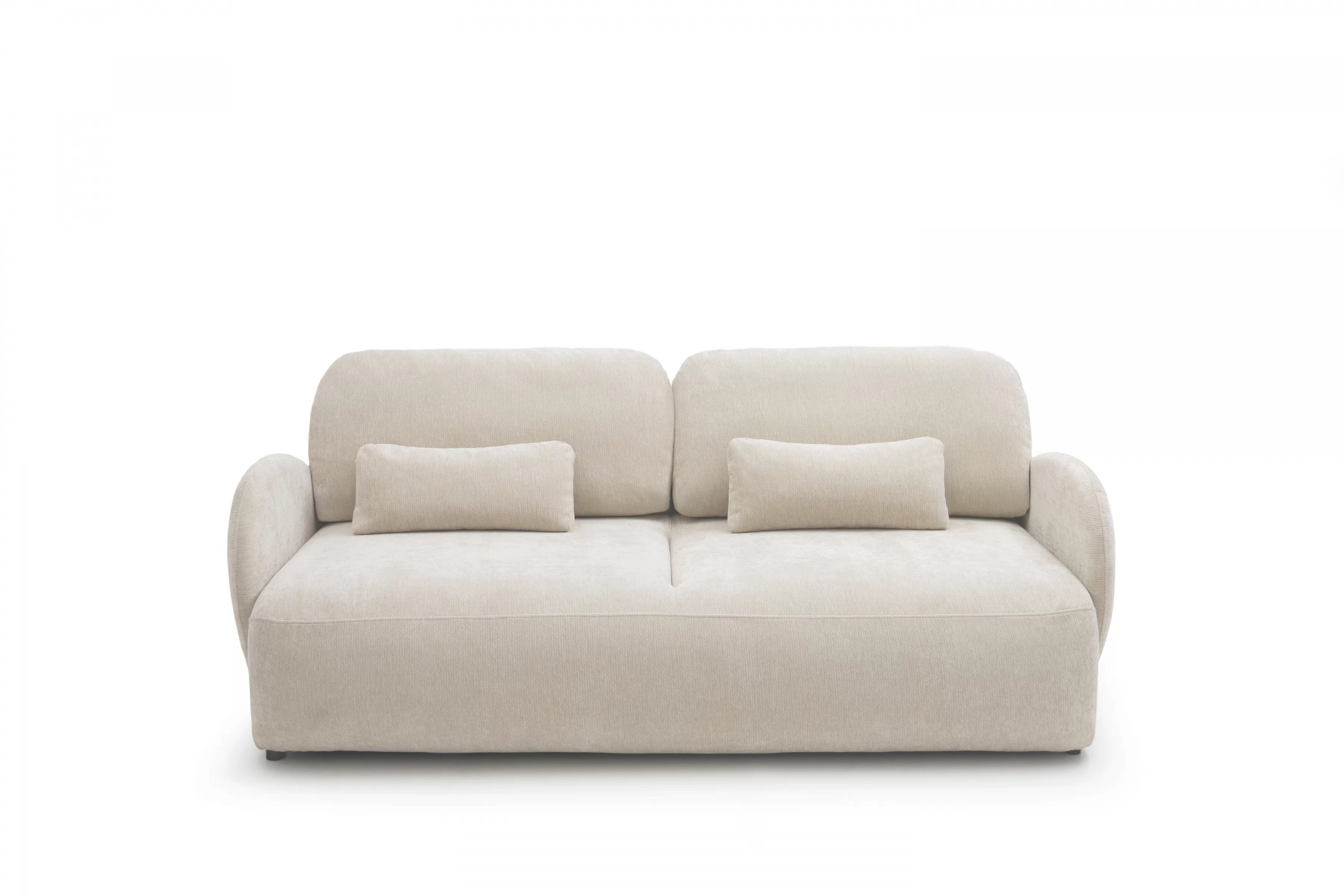 Pohovka s funkciou spania Dinel - svetlo béžový šenil Vibe 06 Pohovka s funkciou spánku Dinel - béžový šenil Vibe 06