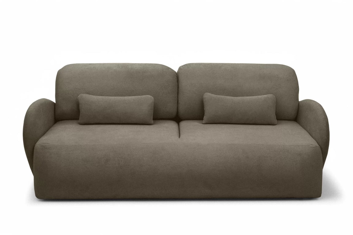 Canapea extensibilă Dinel - stofă maro Freya 210.06 Canapea z funkcja de dormit Dinel - brazowa Produse tricotate Freya 210.06