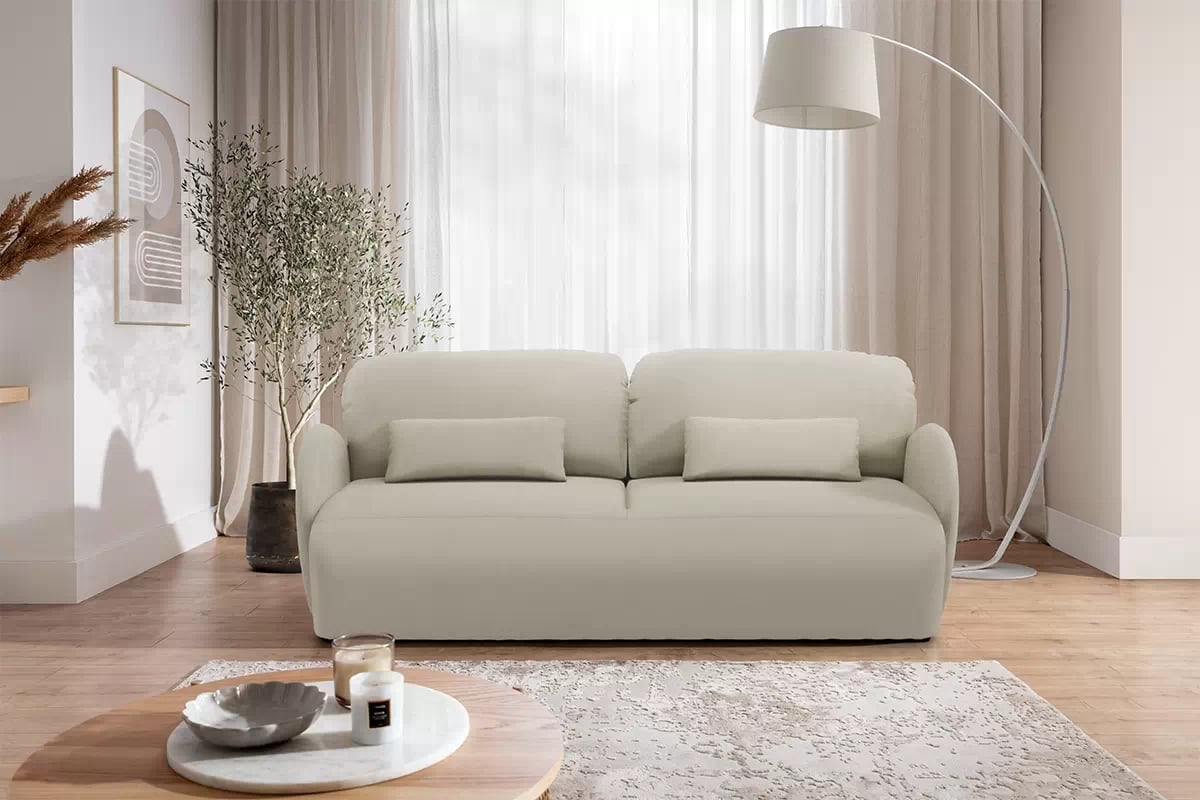 Rozkládací pohovka Dinel - Vogue 1 Cream Pohovka rozkládací Dinel - Krémový samet Vogue 1 Cream - Konec série