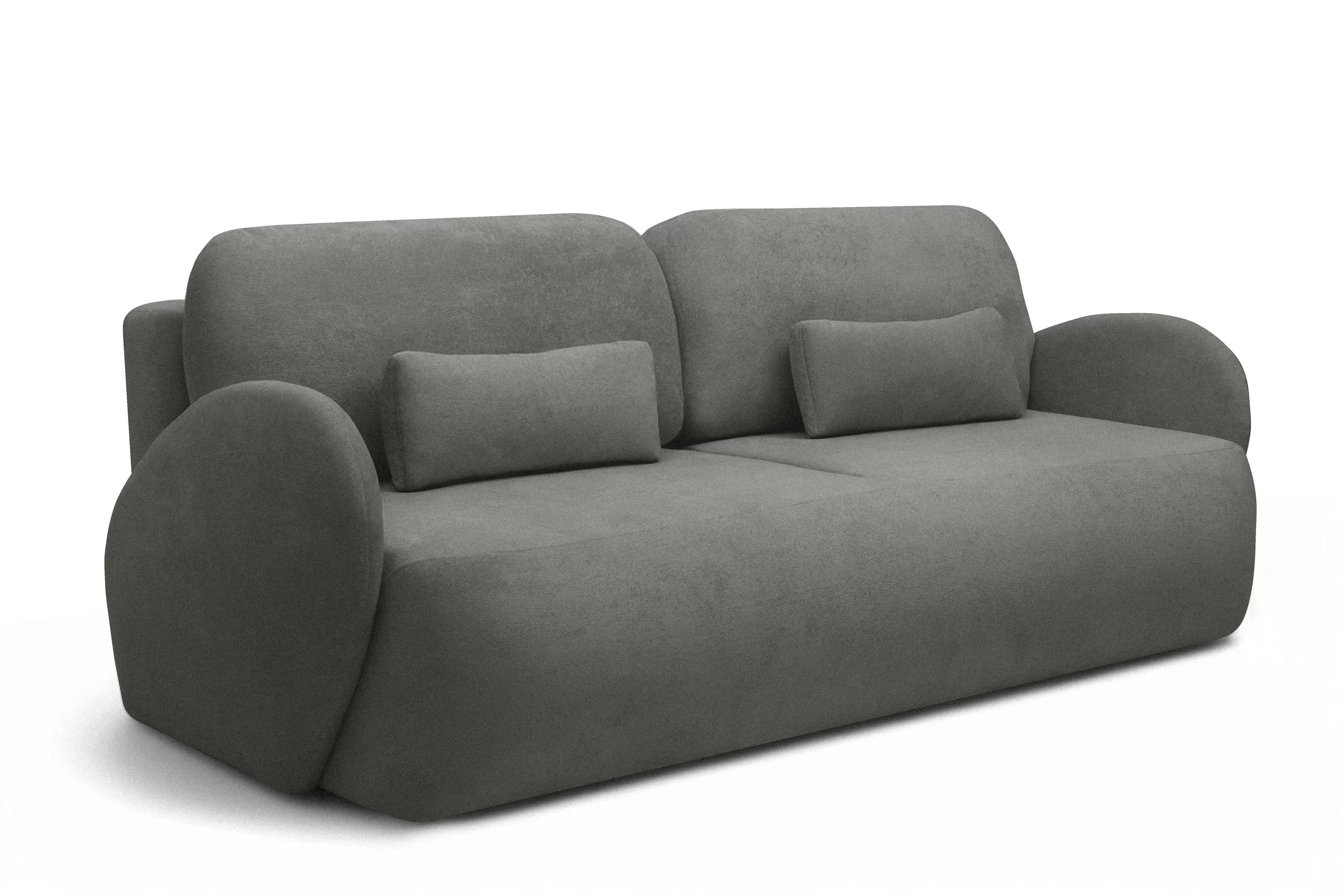 Rozkládací pohovka Dinel - šedá látka Freya 210.22 Pohovka rozkládací Dinel - šedá Pletenina Freya 210.22