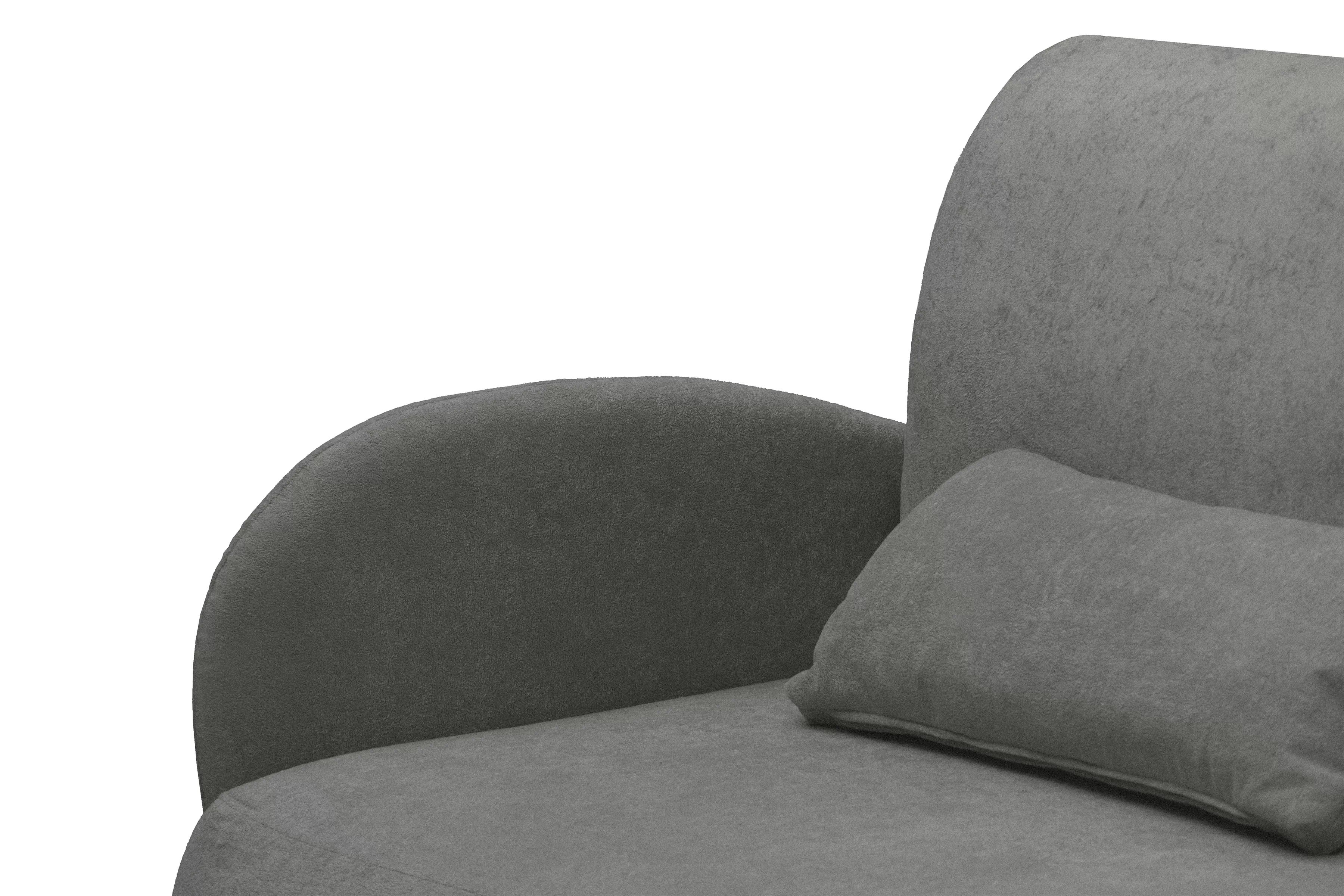 Rozkládací pohovka Dinel - šedá látka Freya 210.22 Pohovka rozkládací Dinel - šedá Pletenina Freya 210.22