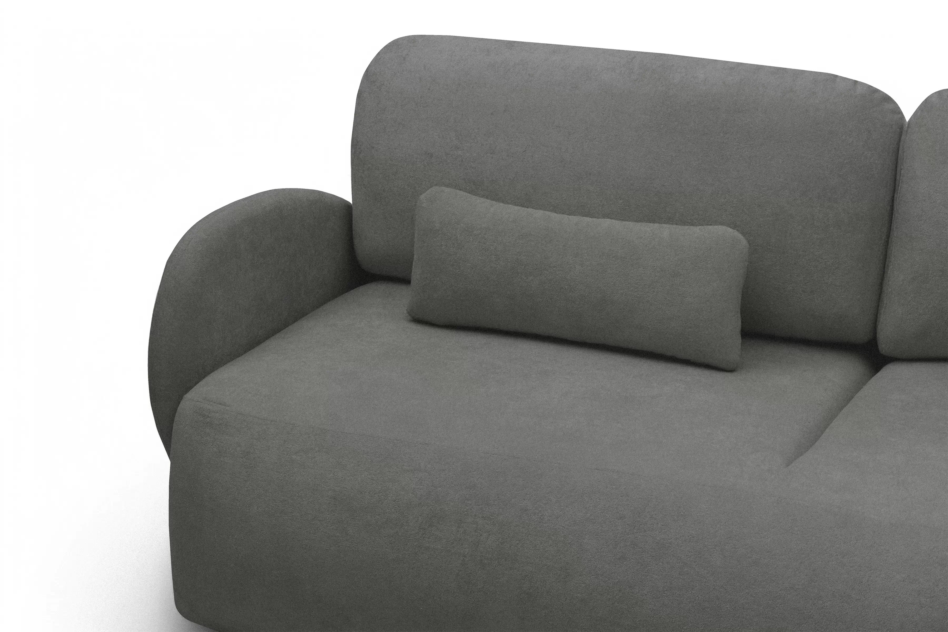 Rozkládací pohovka Dinel - šedá látka Freya 210.22 Pohovka rozkládací Dinel - šedá Pletenina Freya 210.22