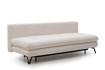 Rozkládací pohovka s úložným prostorem Dori s funkcí spaní - béžová tkanina Aragon 03 Pohovka rozkládací Dori rozkladana s úložným prostorem- béžová plecionka Aragon 03