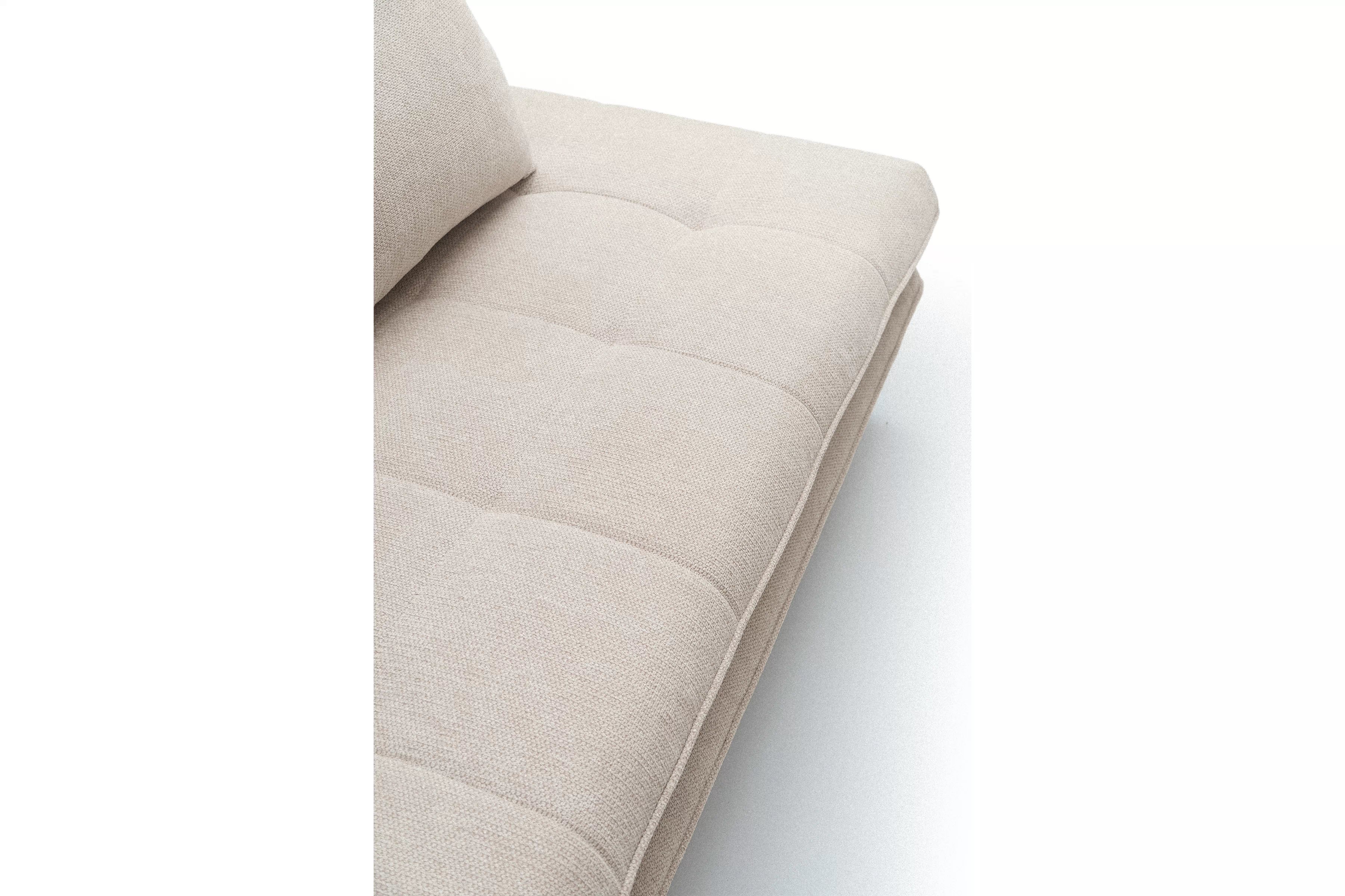 Rozkládací pohovka s úložným prostorem Dori s funkcí spaní - béžová tkanina Aragon 03 Pohovka rozkládací Dori rozkladana s úložným prostorem- béžová plecionka Aragon 03