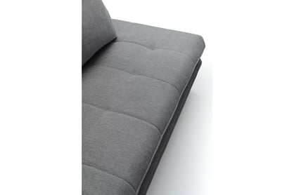 Rozkládací pohovka s úložným prostorem Dori s funkcí spaní - šedá tkanina Aragon 90 Pohovka rozkládací Dori rozkladana s úložným prostorem- šedá plecionka Aragon 90