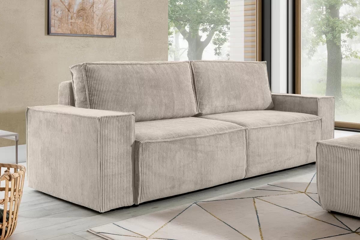 Rozkladacia pohovka Flabio - béžový menčester Lincoln 03 Pohovka s funkciou spánku Flabio - béžový MENČESTER Lincoln 03