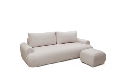Rozkladacia pohovka Lotulis - krémová pletenina Blur 01 Pohovka s funkciou spánku Lotulis - kremowa dzianina hydrofobowa Blur 01