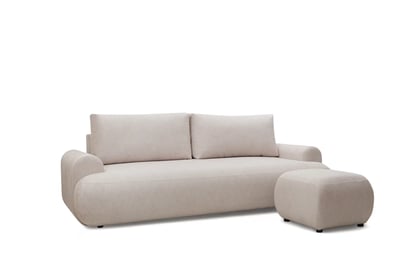 Rozkladacia pohovka Lotulis - krémová pletenina Blur 01 Pohovka s funkciou spánku Lotulis - kremowa dzianina hydrofobowa Blur 01