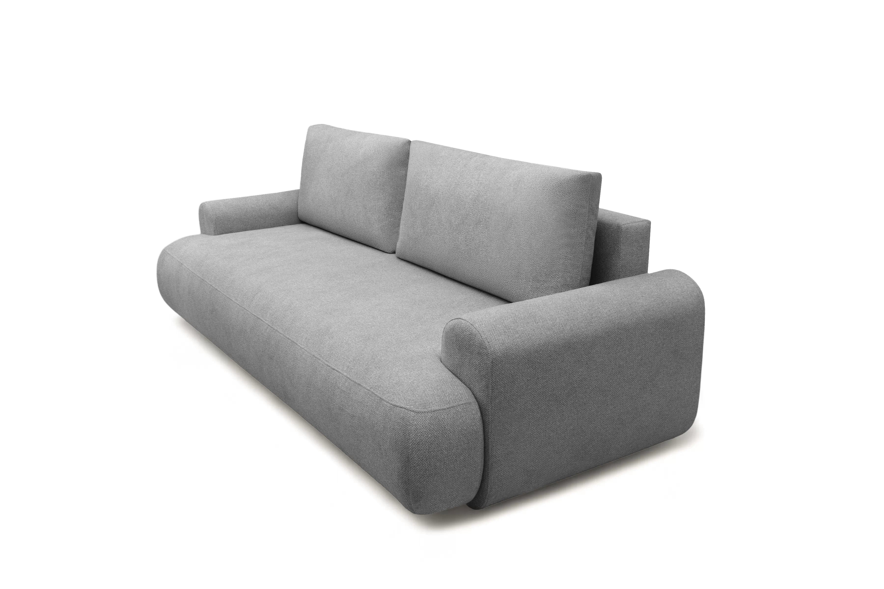 Pohovka Lotulis s rozkladem na spaní - šedá hydrofobní pletenina Blur 18 Pohovka rozkládací Lotulis - šedá Pletenina hydrofobowa Blur 18