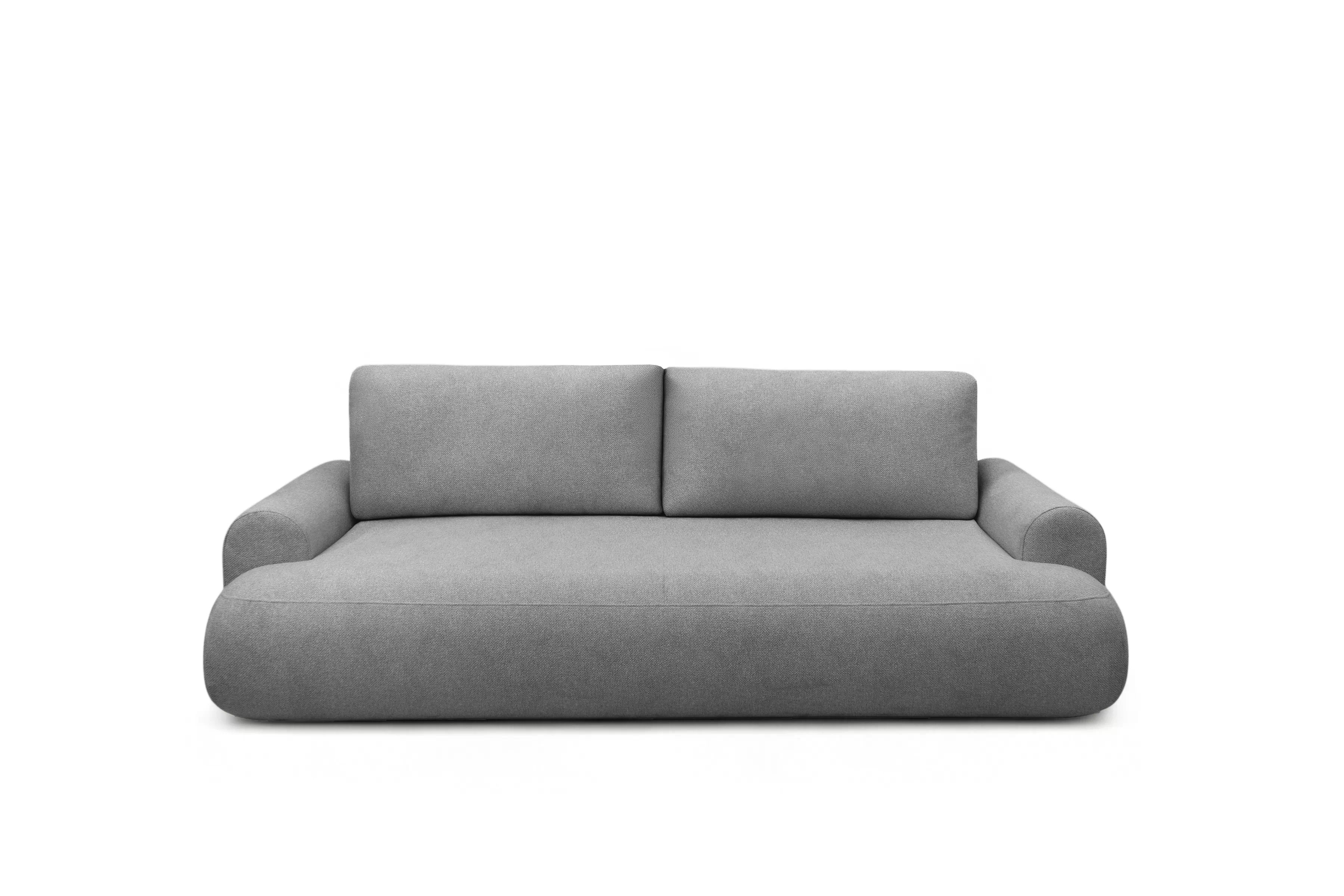 Pohovka Lotulis s rozkladem na spaní - šedá hydrofobní pletenina Blur 18 Pohovka rozkládací Lotulis - šedá Pletenina hydrofobowa Blur 18