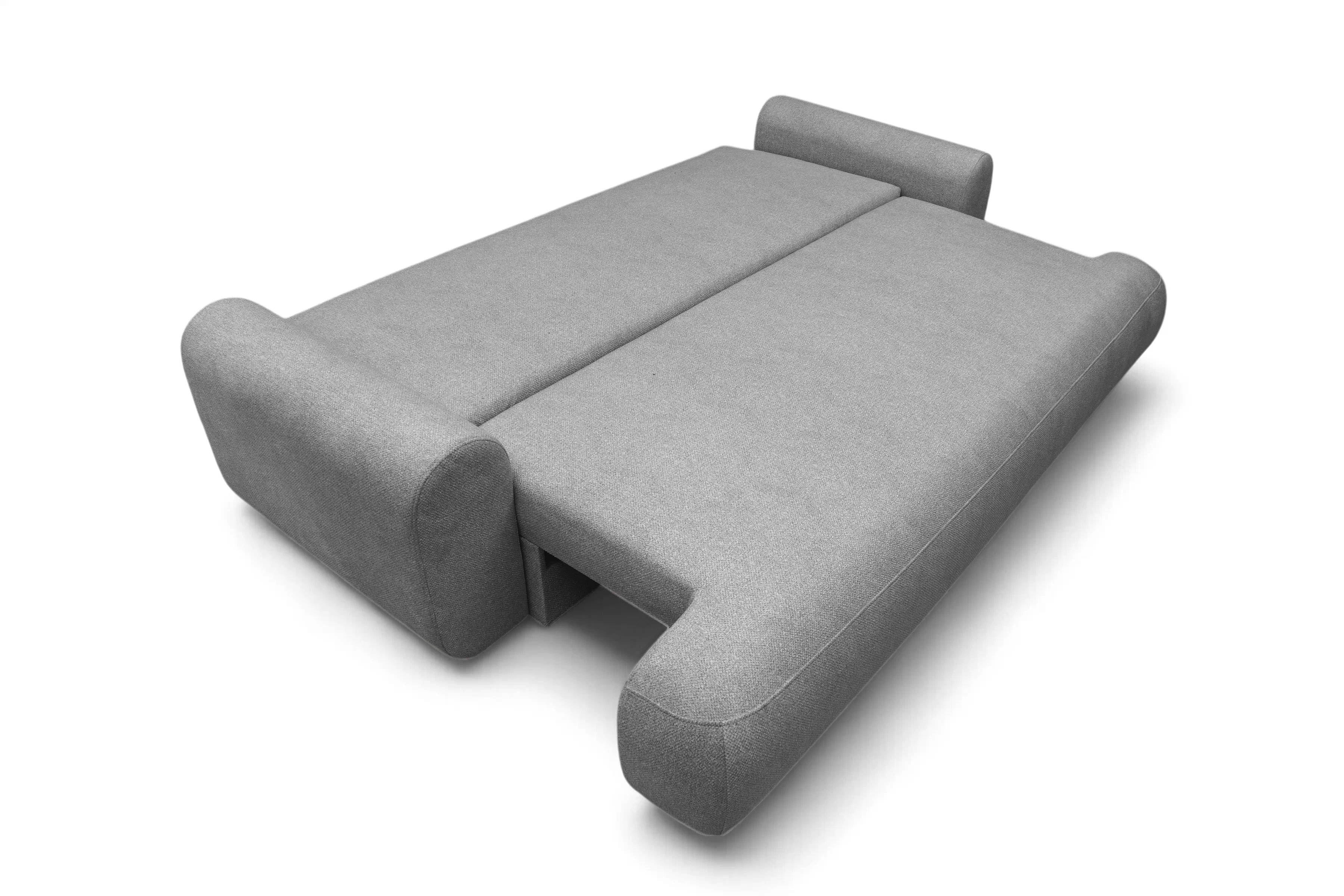 Pohovka Lotulis s rozkladem na spaní - šedá hydrofobní pletenina Blur 18 Pohovka rozkládací Lotulis - šedá Pletenina hydrofobowa Blur 18