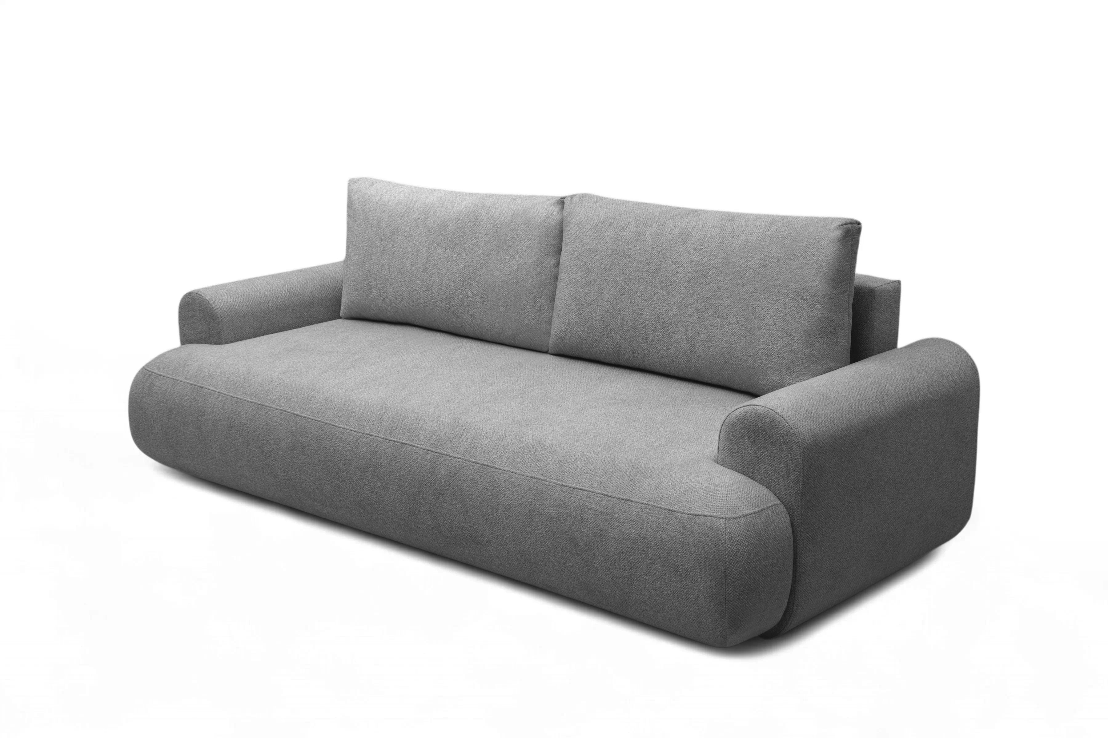 Pohovka Lotulis s rozkladem na spaní - šedá hydrofobní pletenina Blur 18 Pohovka rozkládací Lotulis - šedá Pletenina hydrofobowa Blur 18