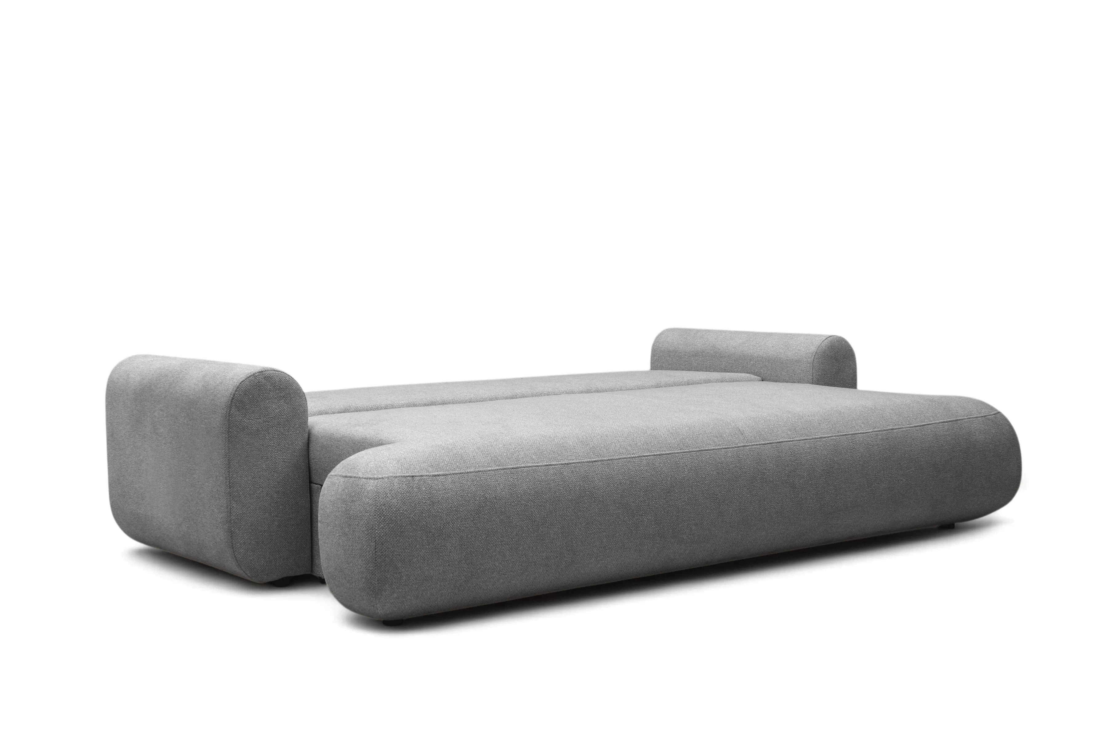 Pohovka Lotulis s rozkladem na spaní - šedá hydrofobní pletenina Blur 18 Pohovka rozkládací Lotulis - šedá Pletenina hydrofobowa Blur 18