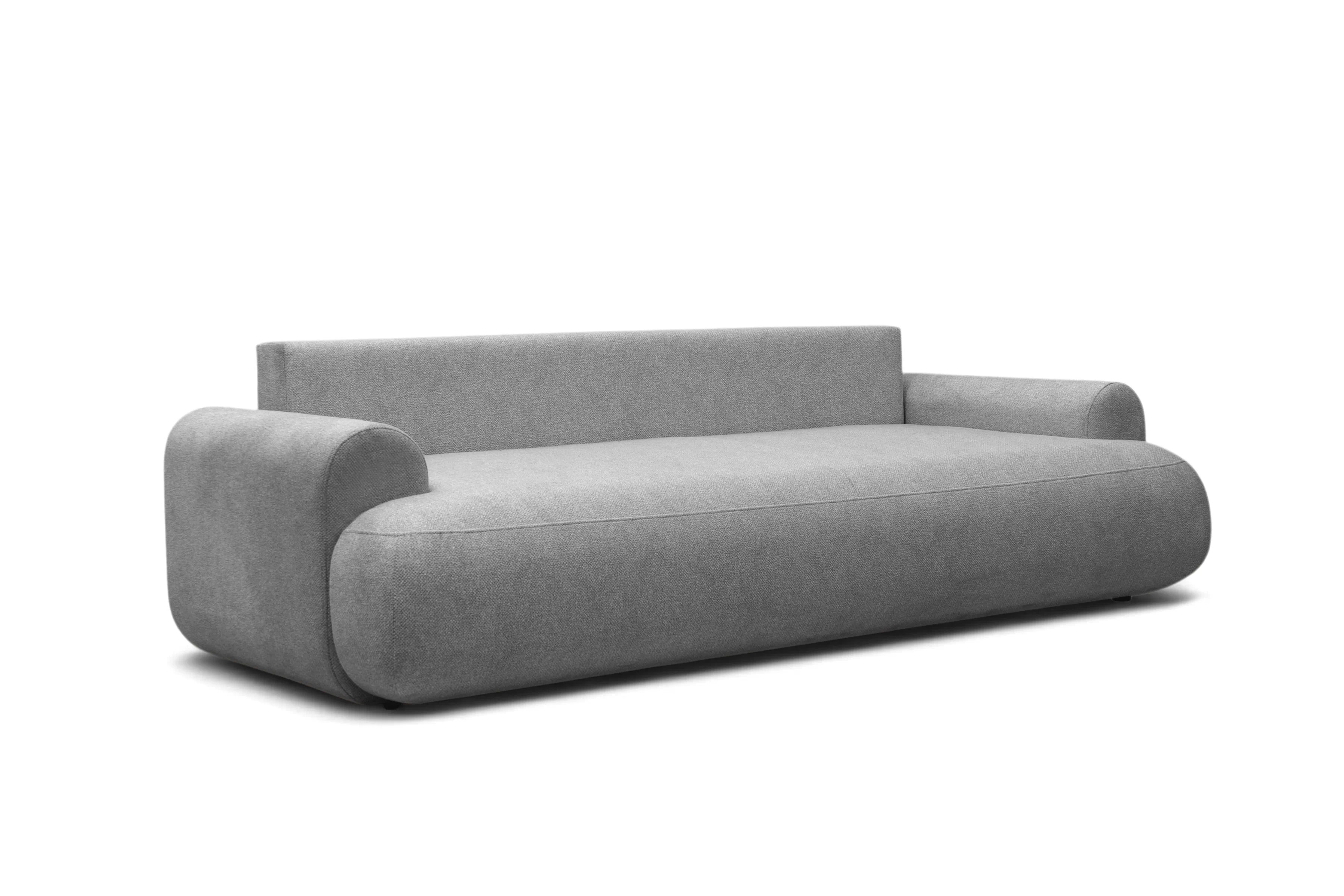 Pohovka Lotulis s rozkladem na spaní - šedá hydrofobní pletenina Blur 18 Pohovka rozkládací Lotulis - šedá Pletenina hydrofobowa Blur 18