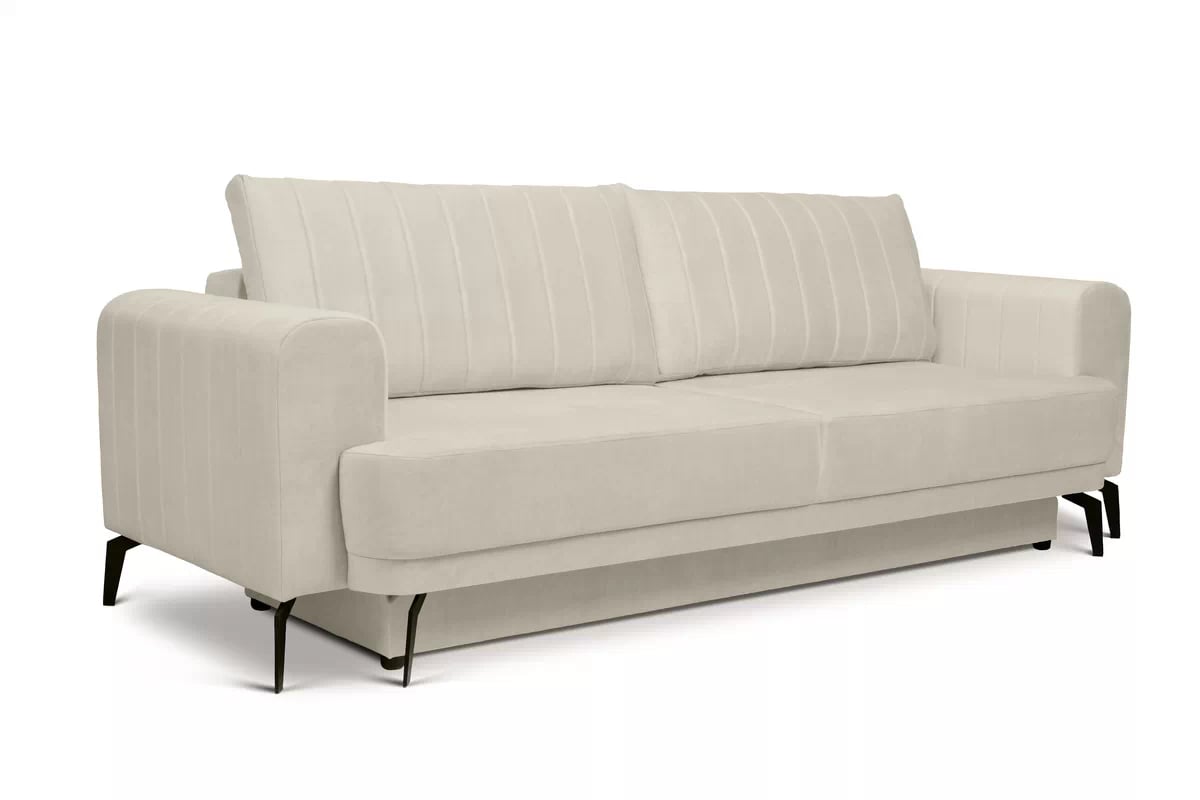 Rozkladacia pohovka Luzano - krémový velúr Vogue 1 Pohovka s funkciou spania Luzano - Krémový zamat Vogue 1