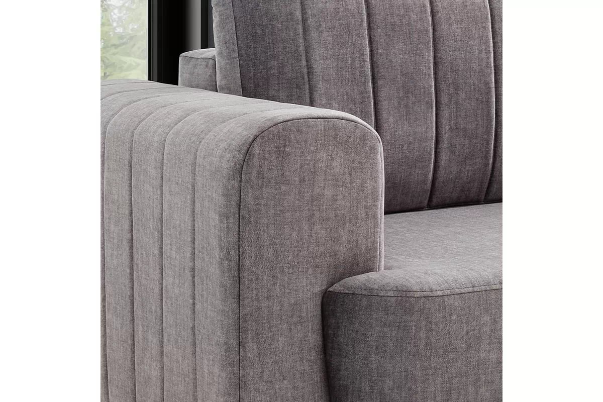 Pohovka Luzano s rozkladom na spanie - sivý zamat Vogue 14 Pohovka s funkciou spania Luzano - šedý zamat Vogue 14