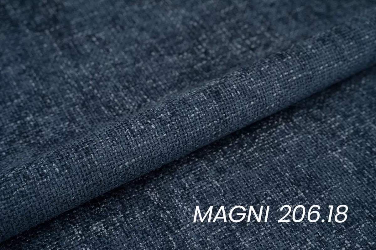 Rozkladacia pohovka Naolia - námornícka modrá látka Magni 206.18 / čierne nožičky - Limitovaná ponuka Pohovka s funkciou spánku Naolia - námornícka modrá plecionka Magni 206.18 / čierny nozki 